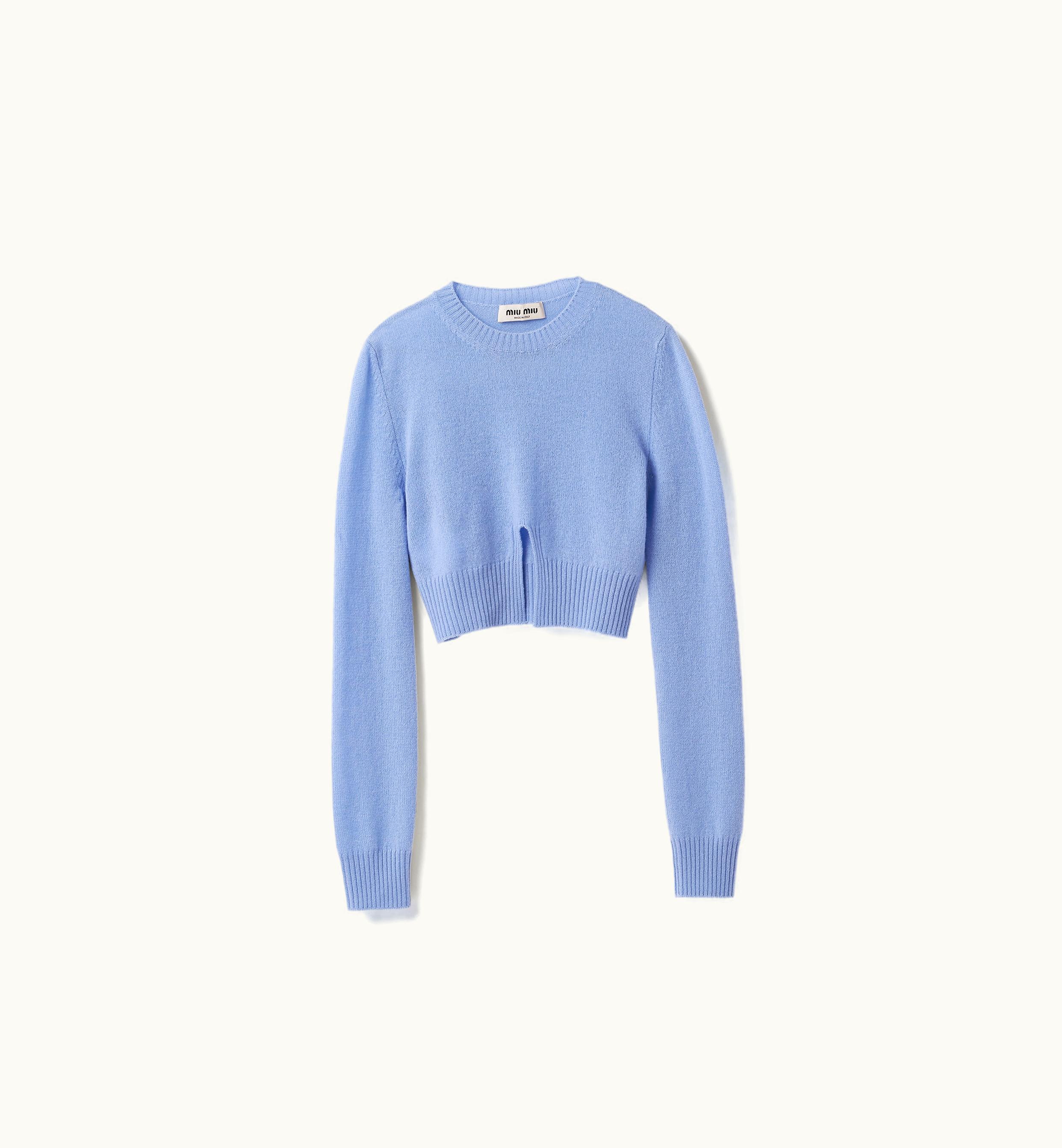 Miu Miu Miu Miu Cashmere crew-neck Sweater Light Blue