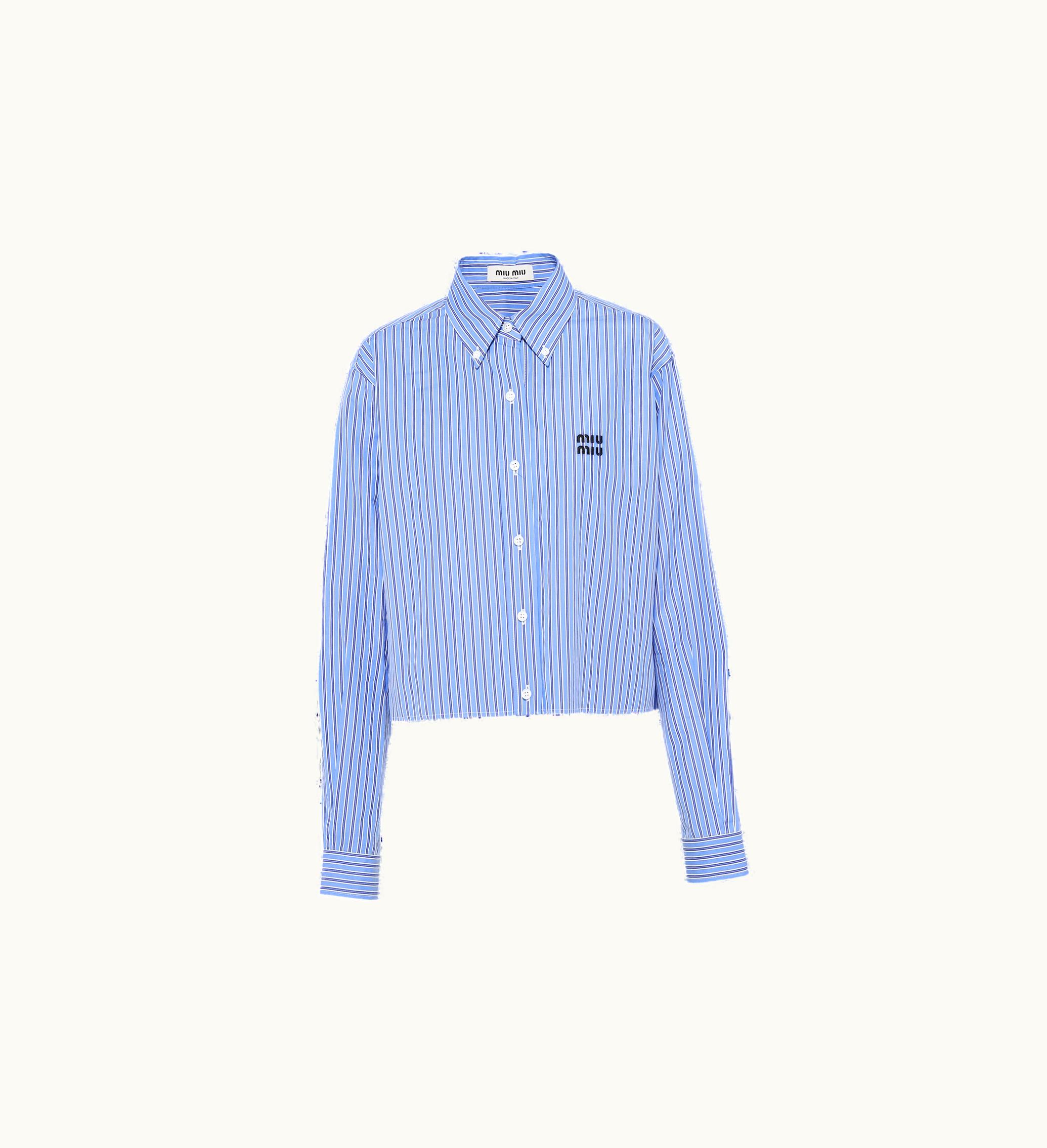 Miu Miu Miu Miu Classic Fit Button-Down Shirt Sapphire Blue