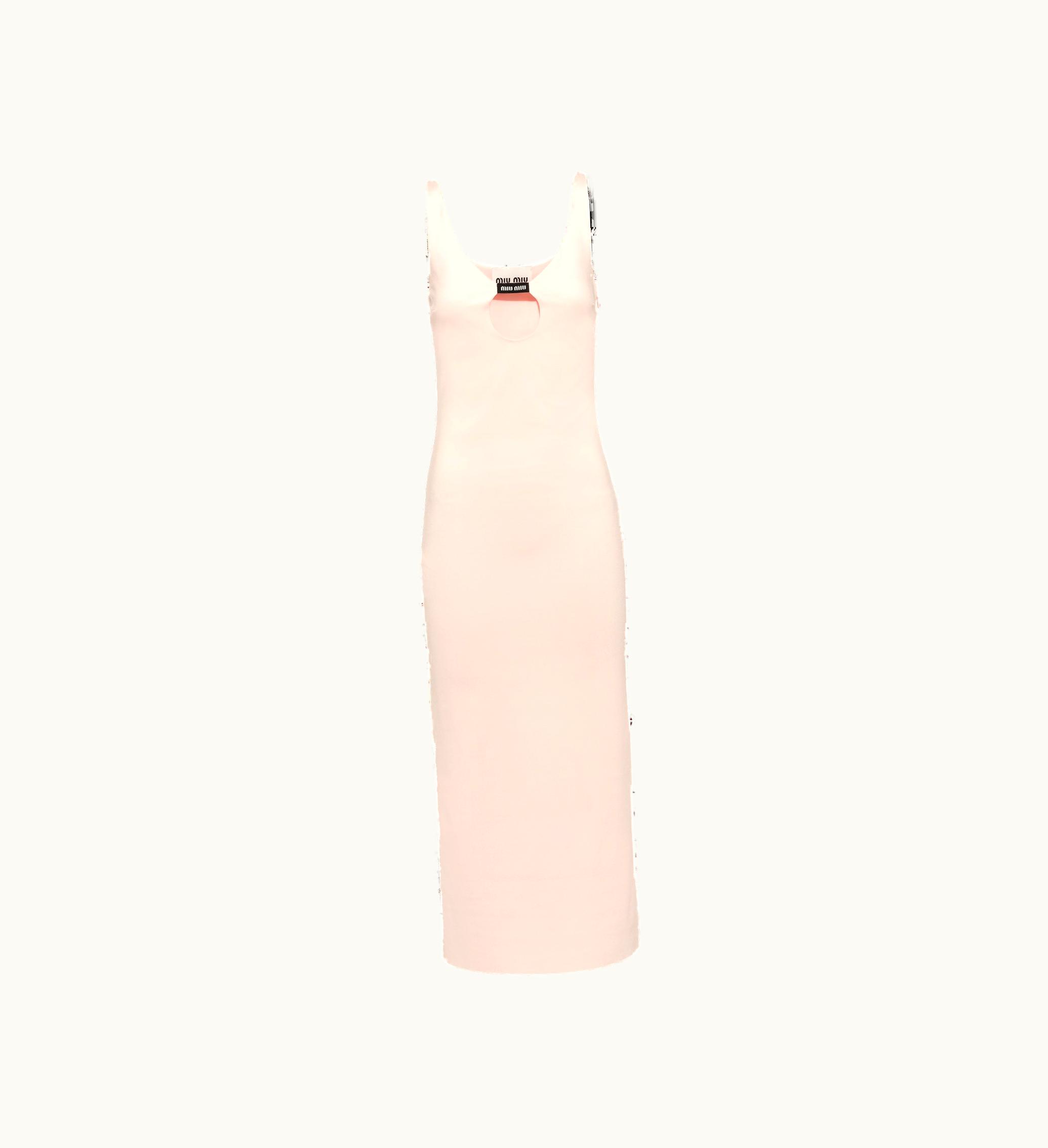 Miu Miu Miu Miu Stretch Jersey Dress Quartz