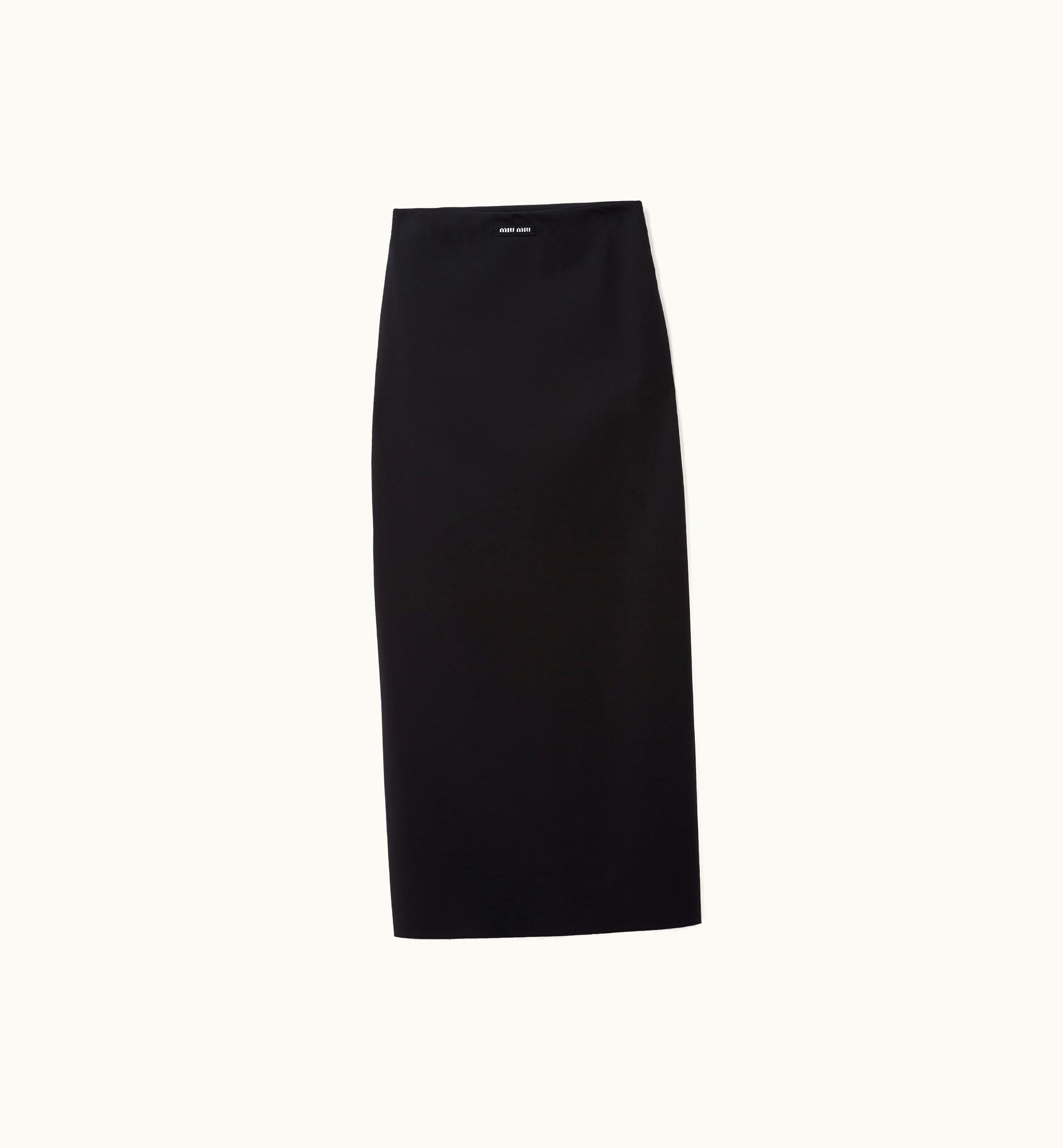Miu Miu Miu Miu Stretch Jersey Skirt Black