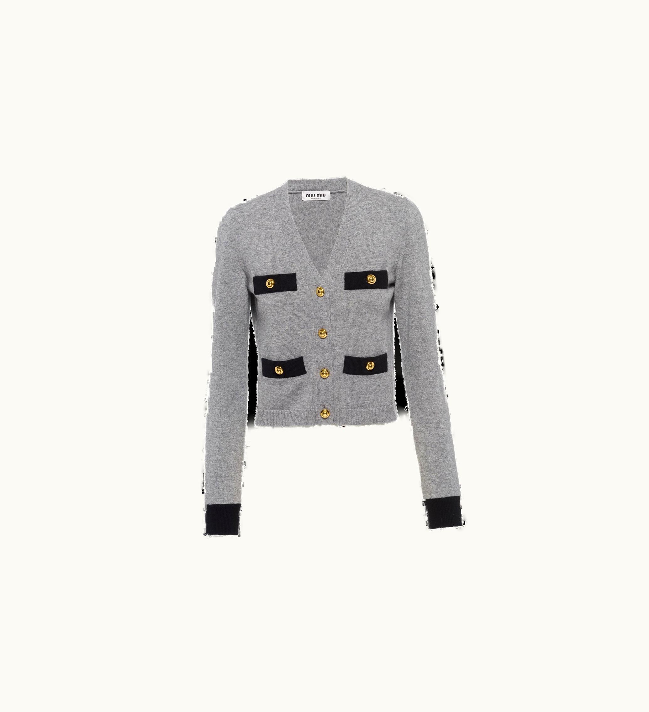 Miu Miu Miu Miu Cashmere Cardigan Grey