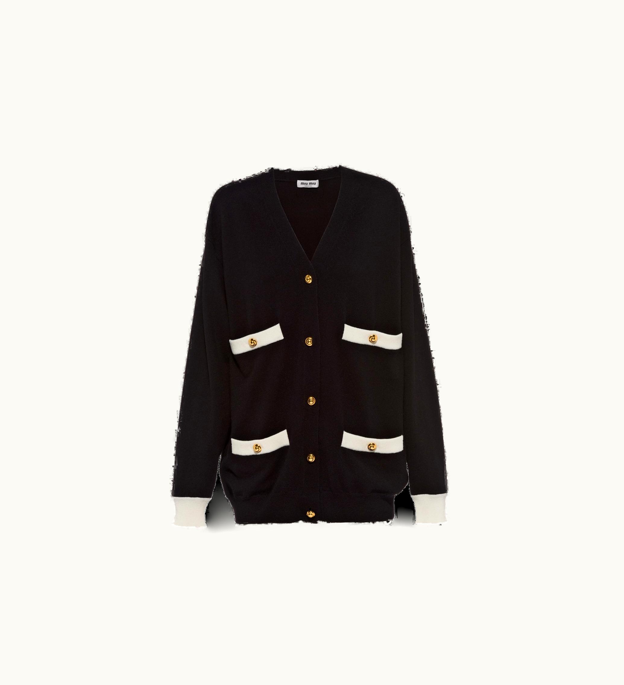 Miu Miu Miu Miu Cashmere Cardigan Black
