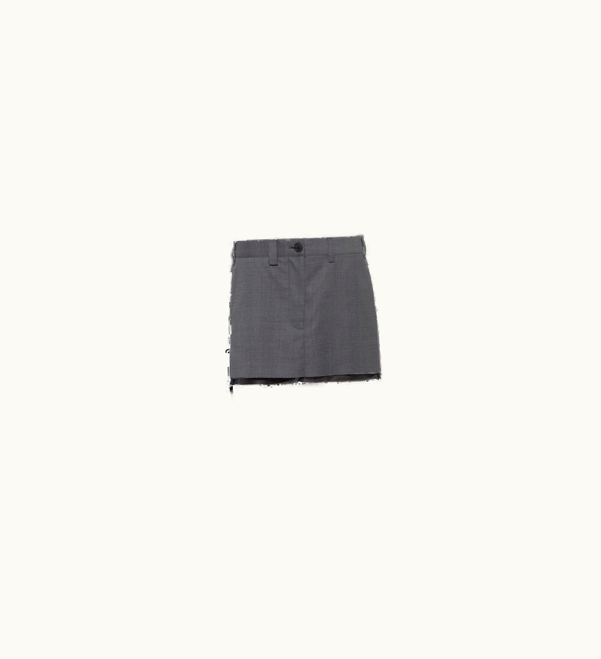 Miu Miu Miu Miu Grisaille Mini Skirt Slate Gray