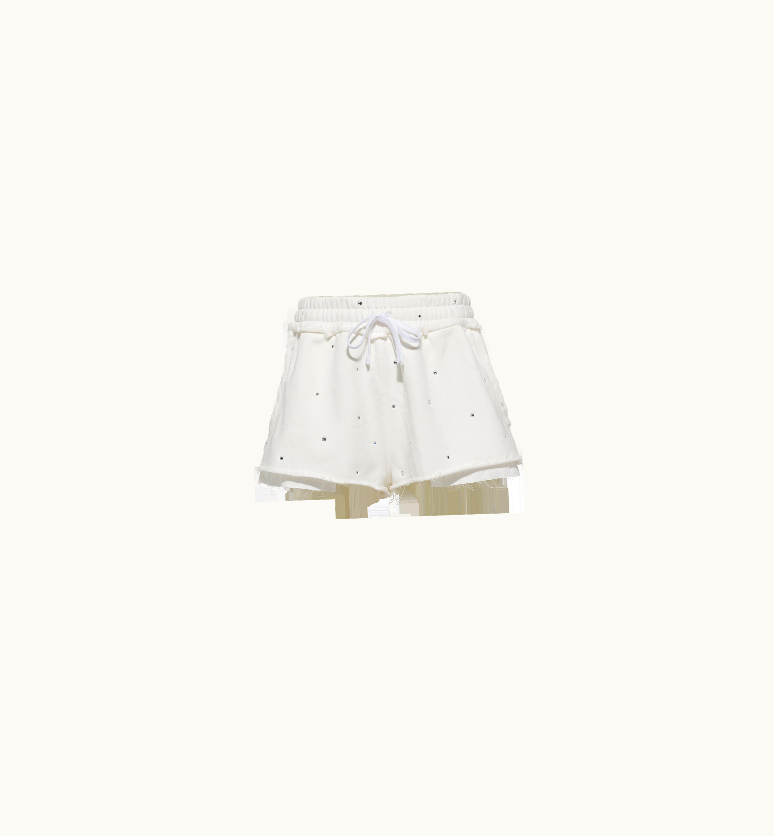 Miu Miu Miu Miu Cotton Shorts MJP285 Embroidered White