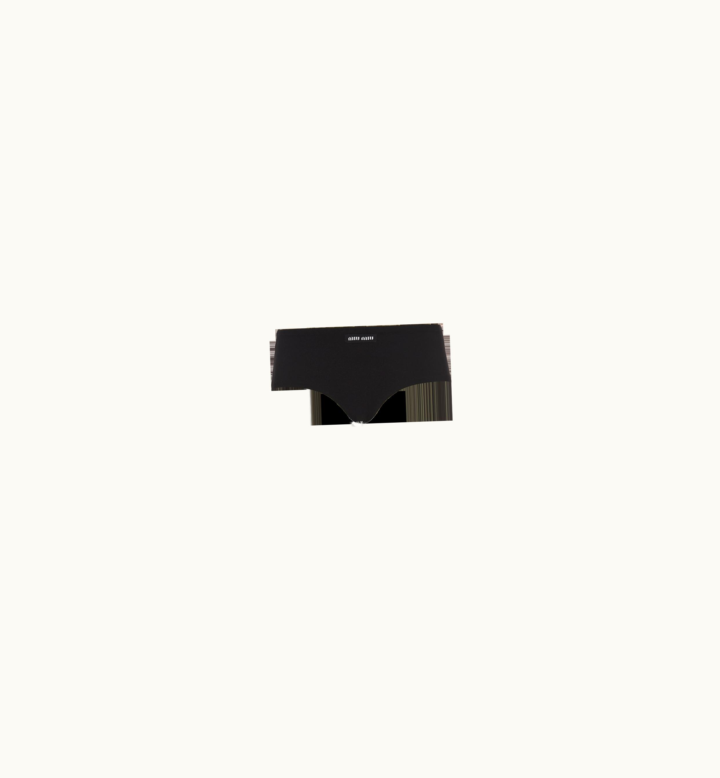 Miu Miu Miu Miu Jersey Panty With Logo Black