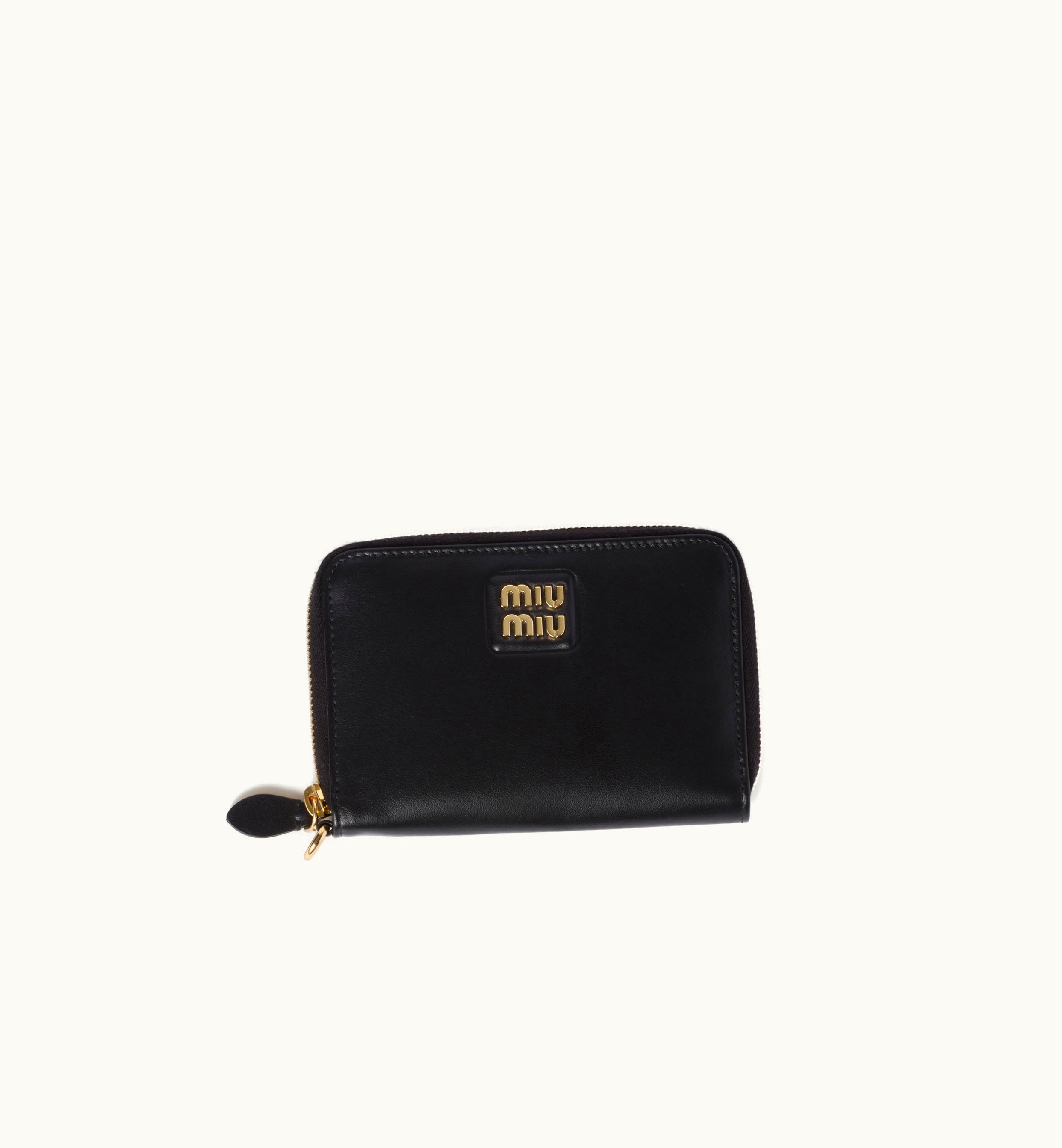 Miu Miu Miu Miu Leather Passport Holder Black