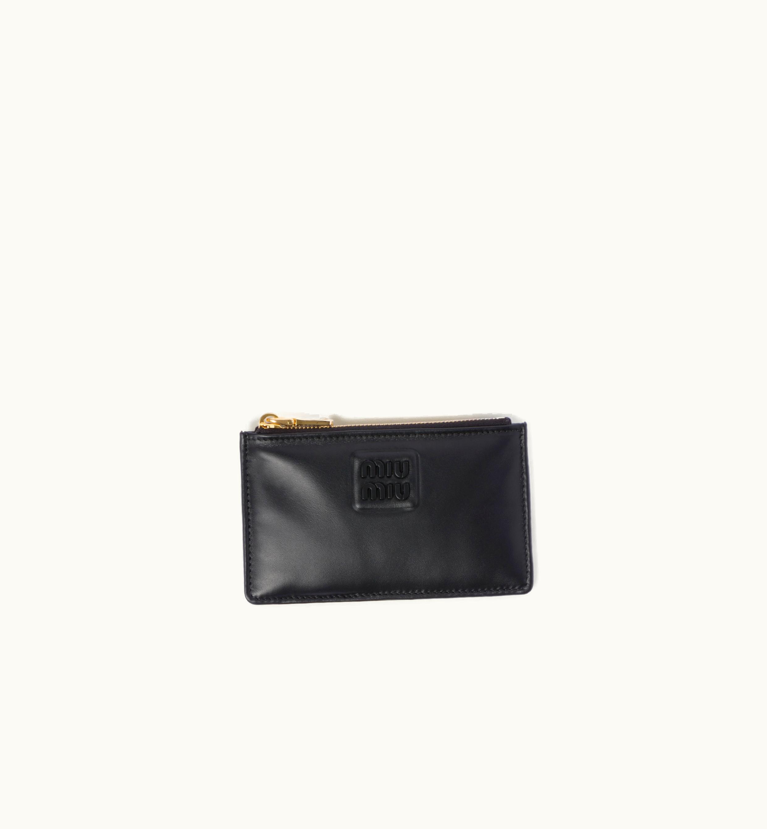 Miu Miu Miu Miu Leather Envelope Wallet Black