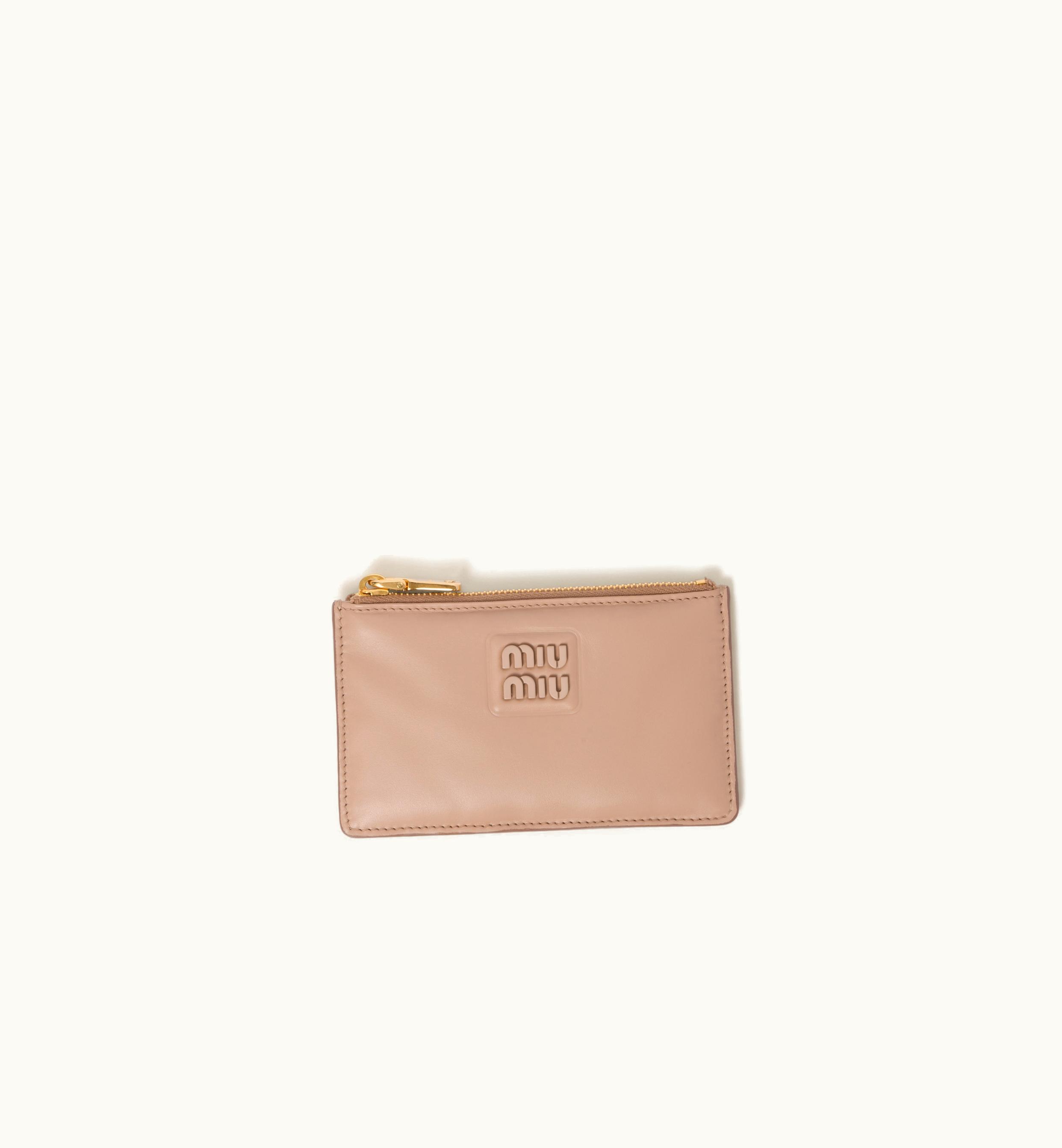 Miu Miu Miu Miu Leather Envelope Wallet Cameo