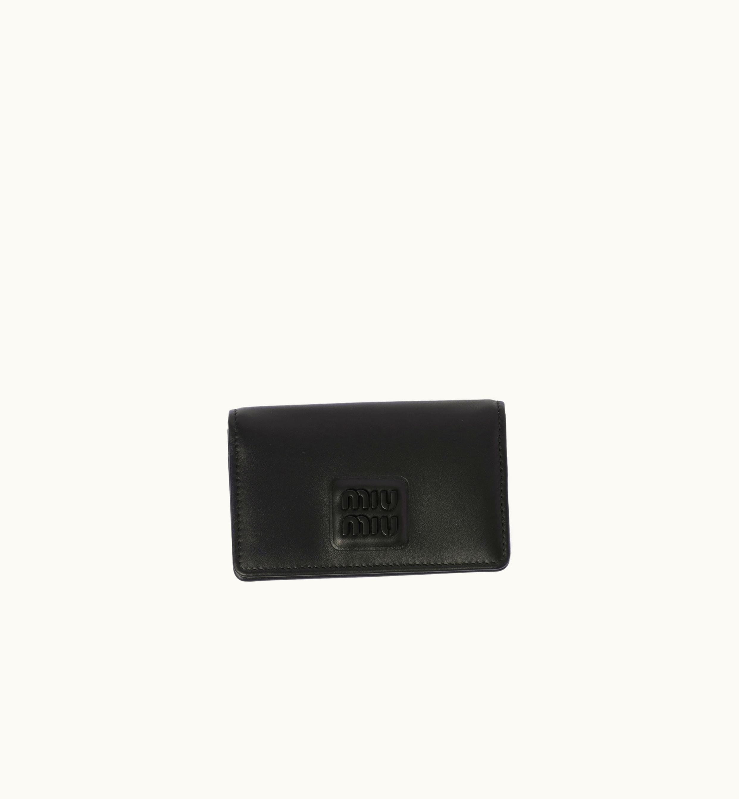 Miu Miu Miu Miu Leather Card Holder Black