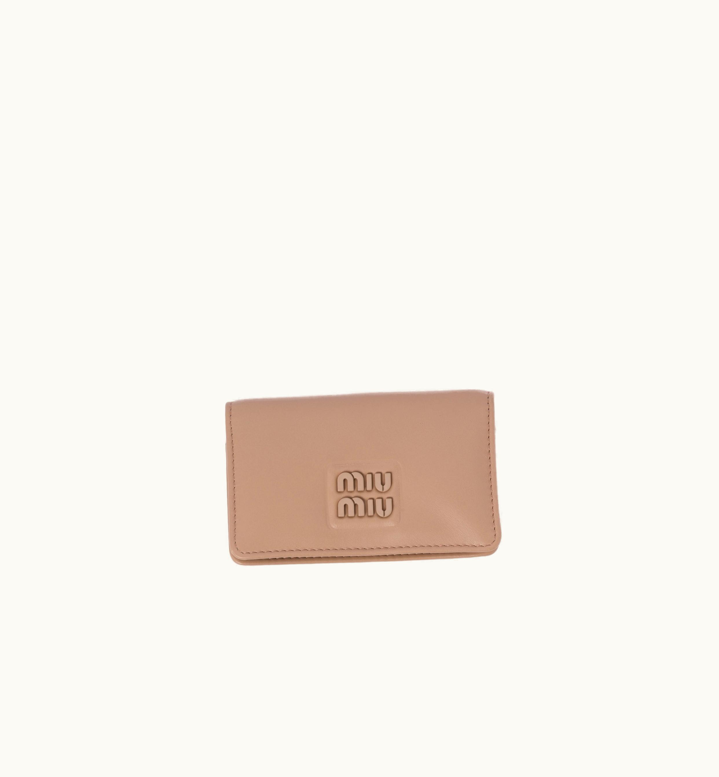 Miu Miu Miu Miu Leather Card Holder Cameo