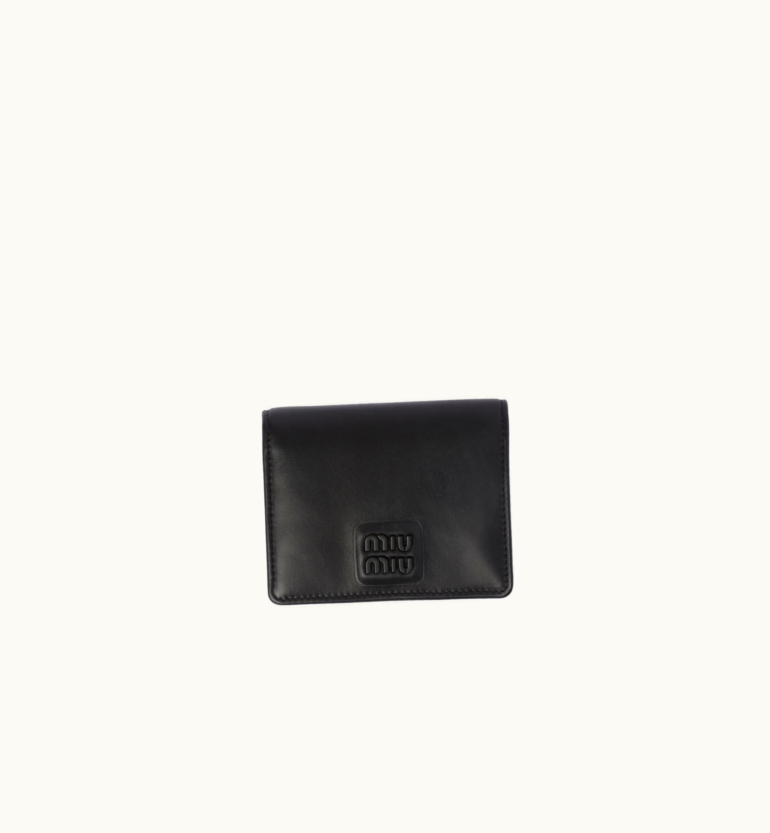 Miu Miu Miu Miu Small Leather Wallet Black