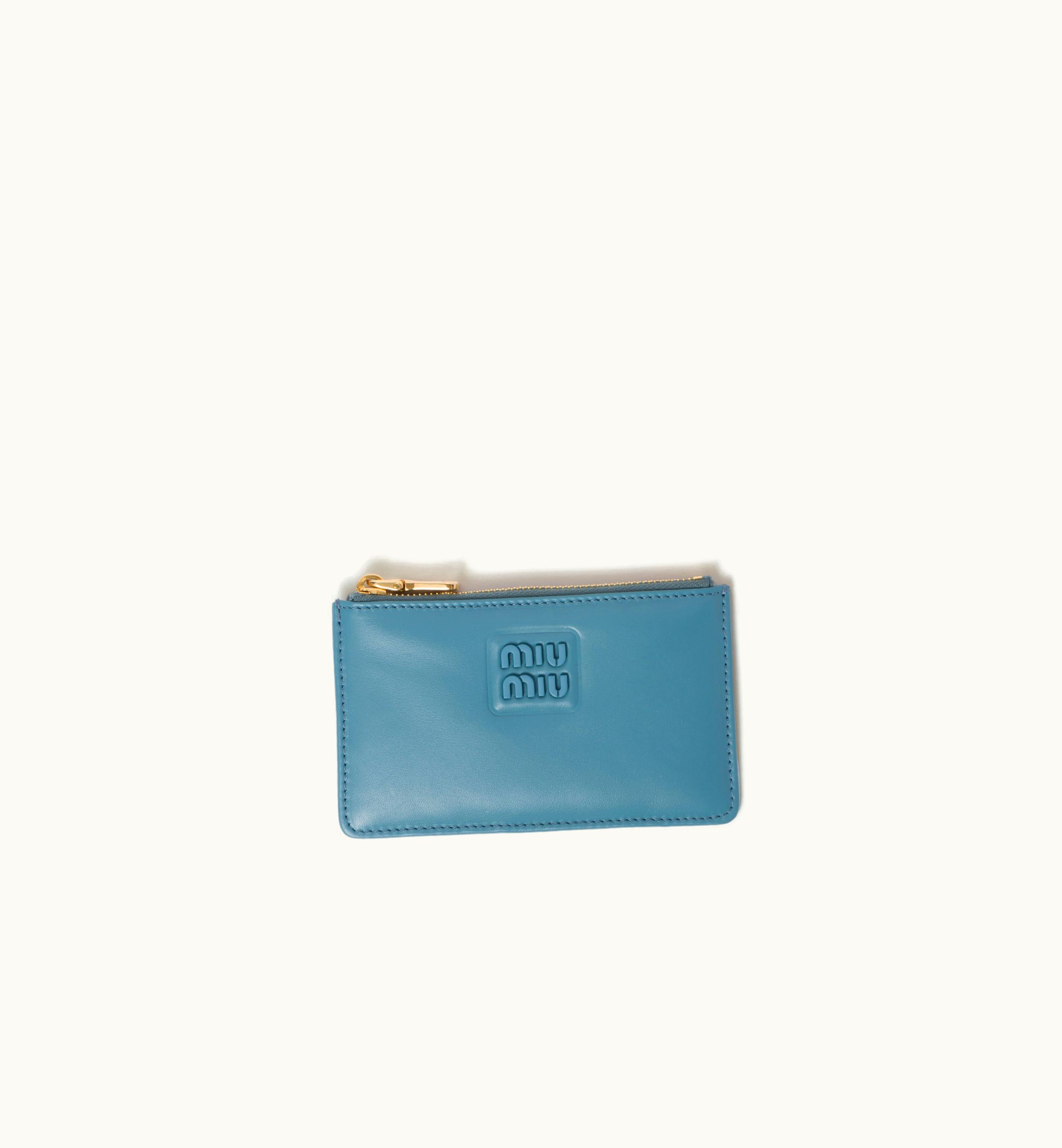 Miu Miu Miu Miu Leather Envelope Wallet Marina Blue
