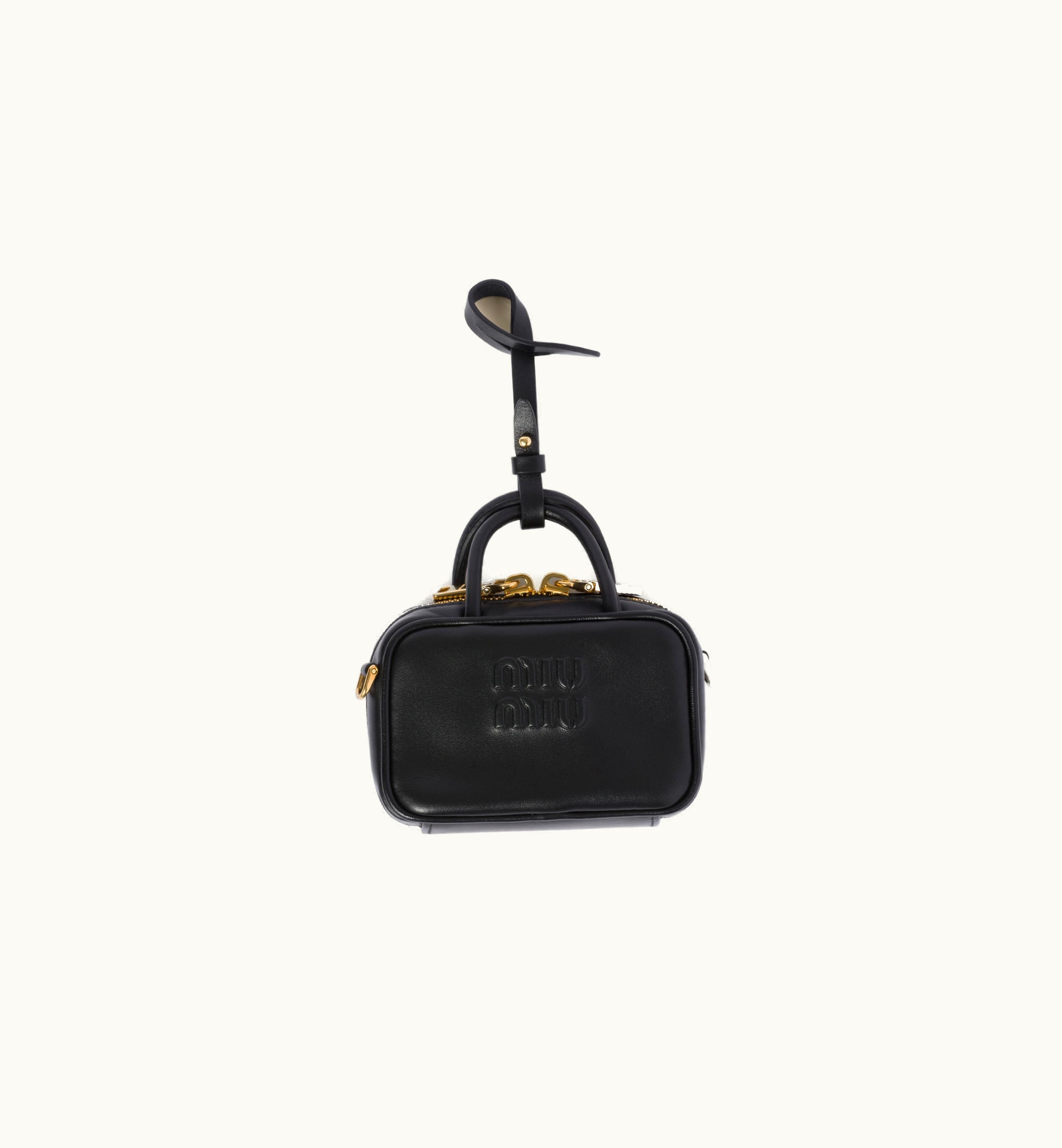 Miu Miu Miu Miu Leather Micro Bag Black