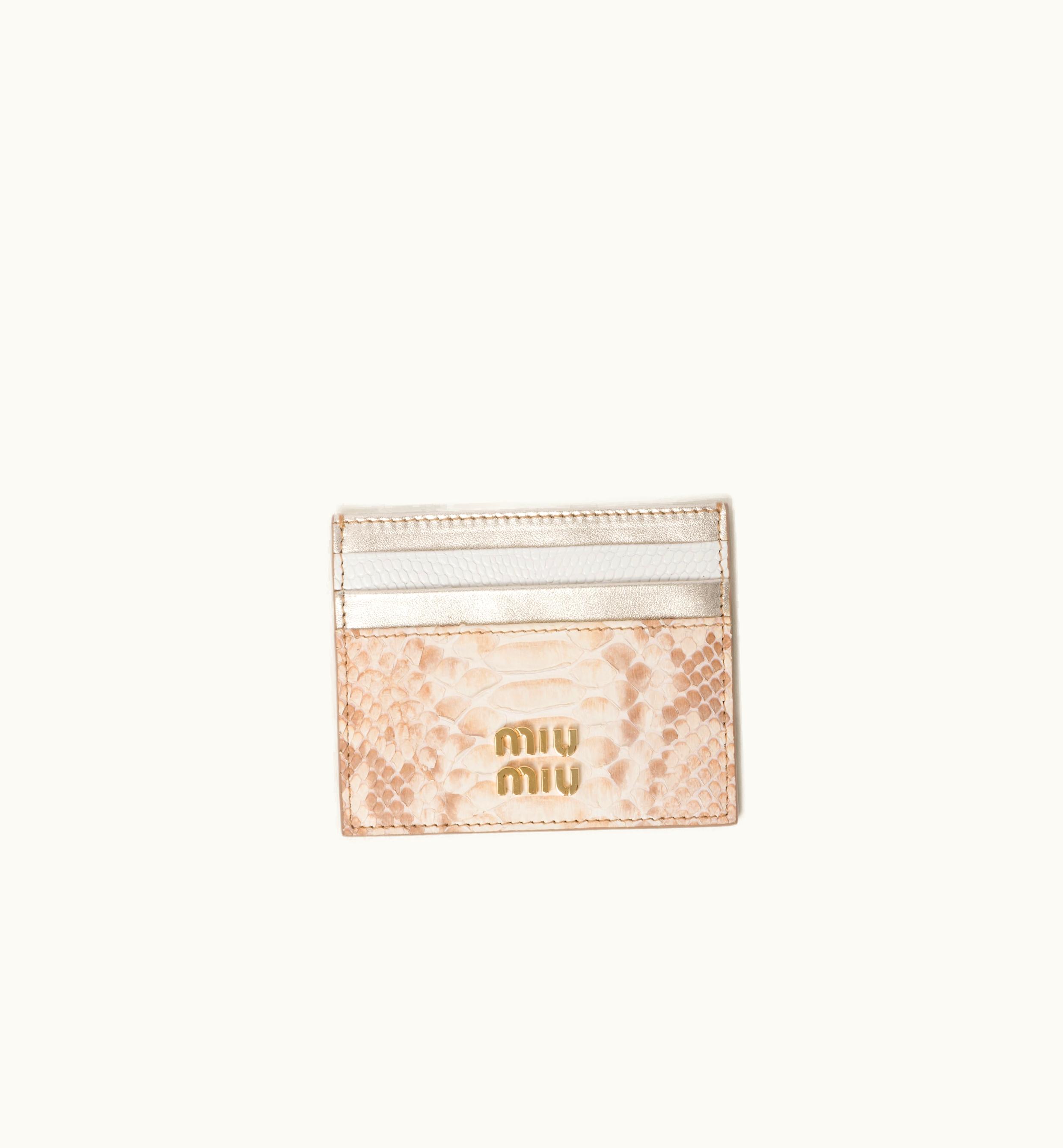 Miu Miu Miu Miu Python And Tejus Card Holder Pyrite