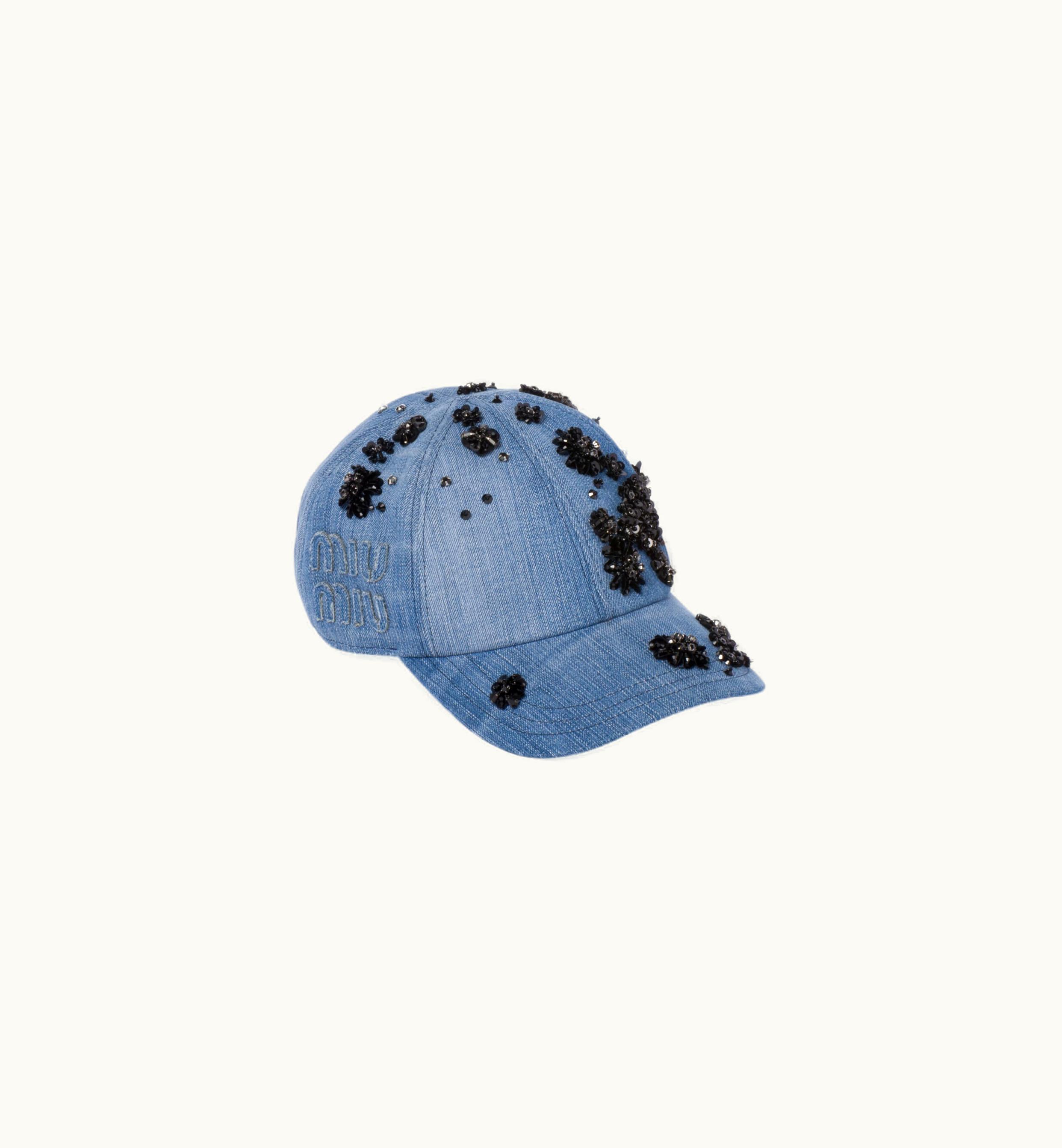 Miu Miu Miu Miu Denim Baseball Cap Blue / Black