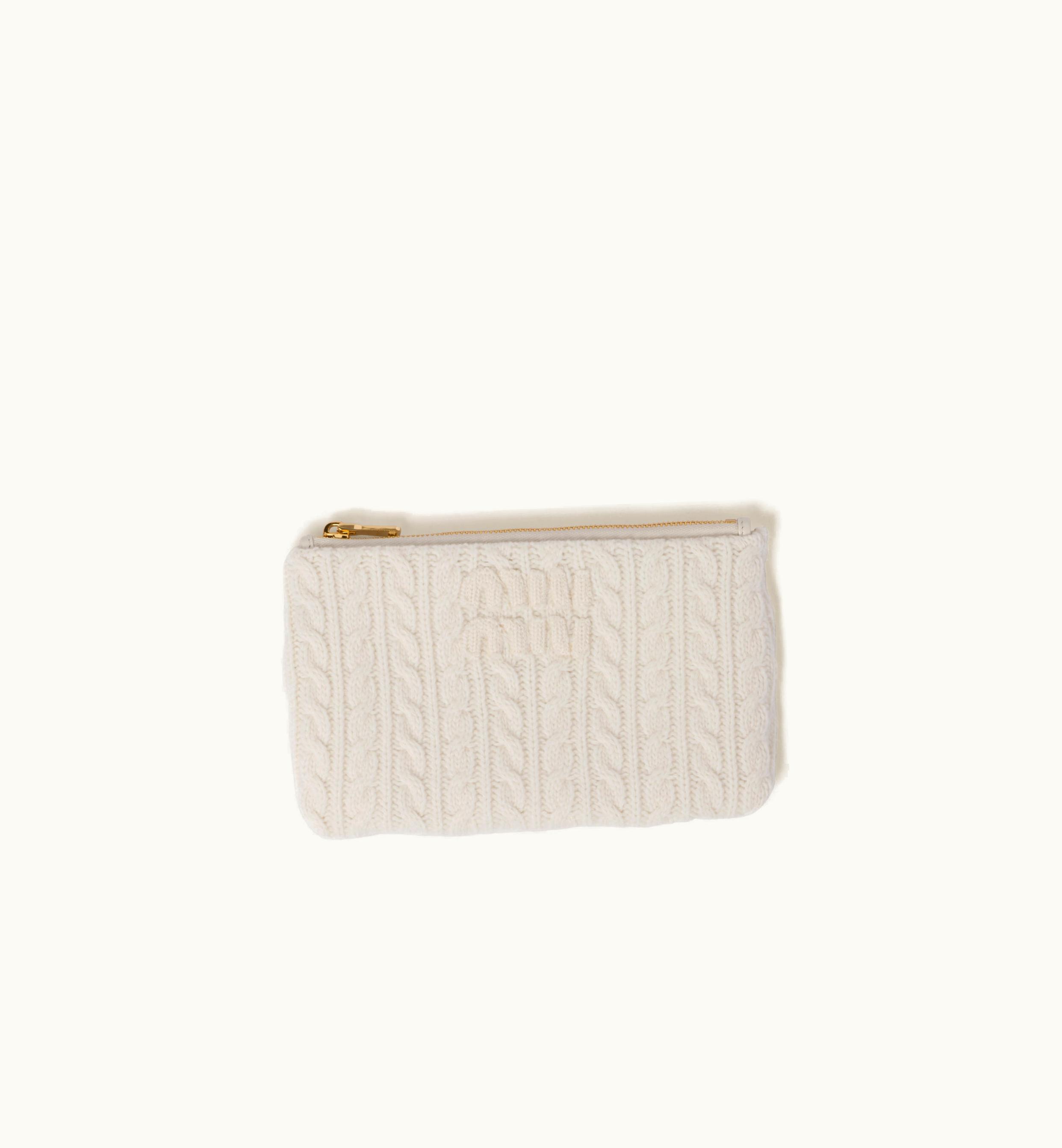 Miu Miu Miu Miu Duchesse Sleep Mask With Cashmere Pouch White