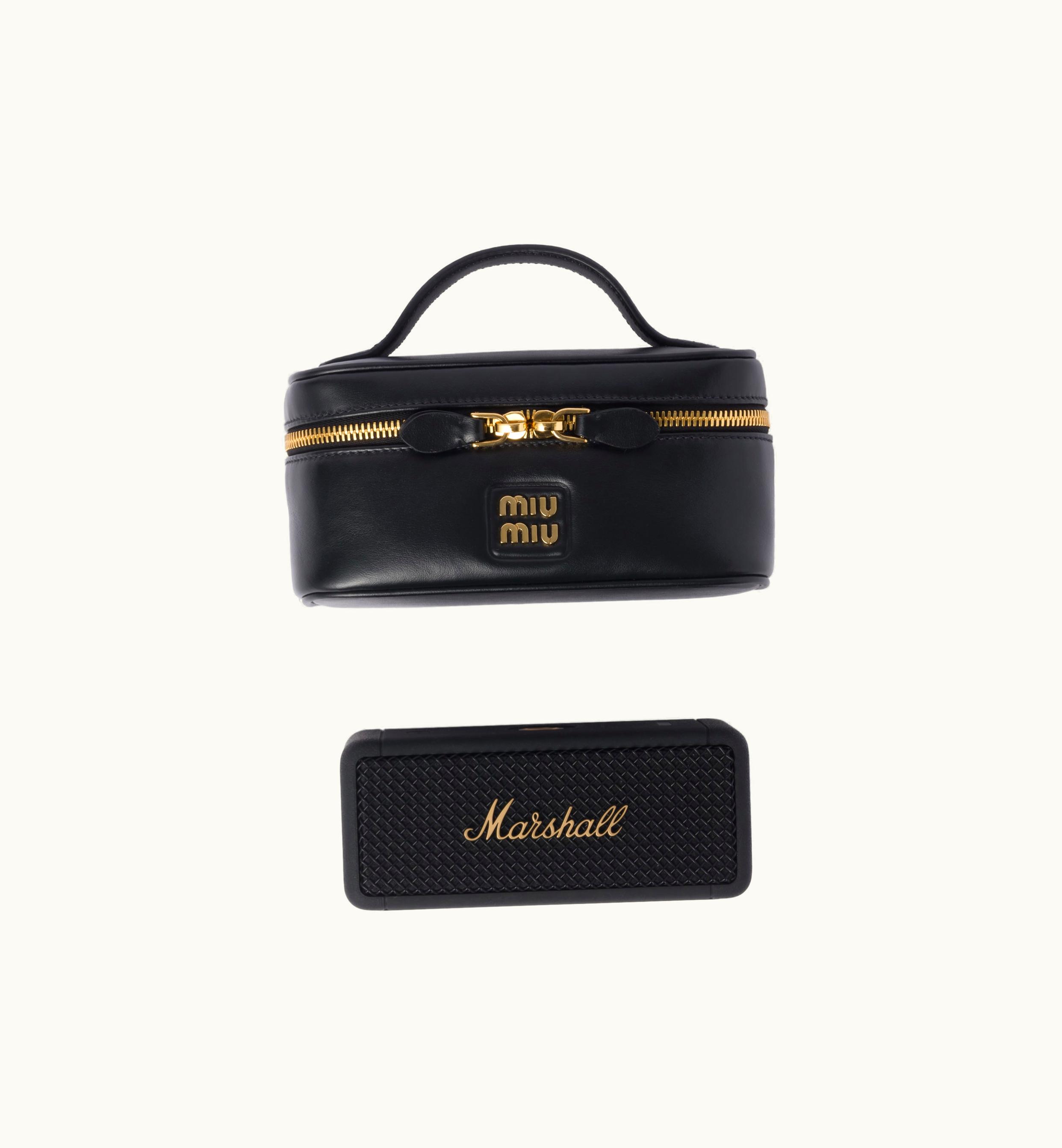 Miu Miu Marshall X Miu Miu Speaker With Leather Case Black