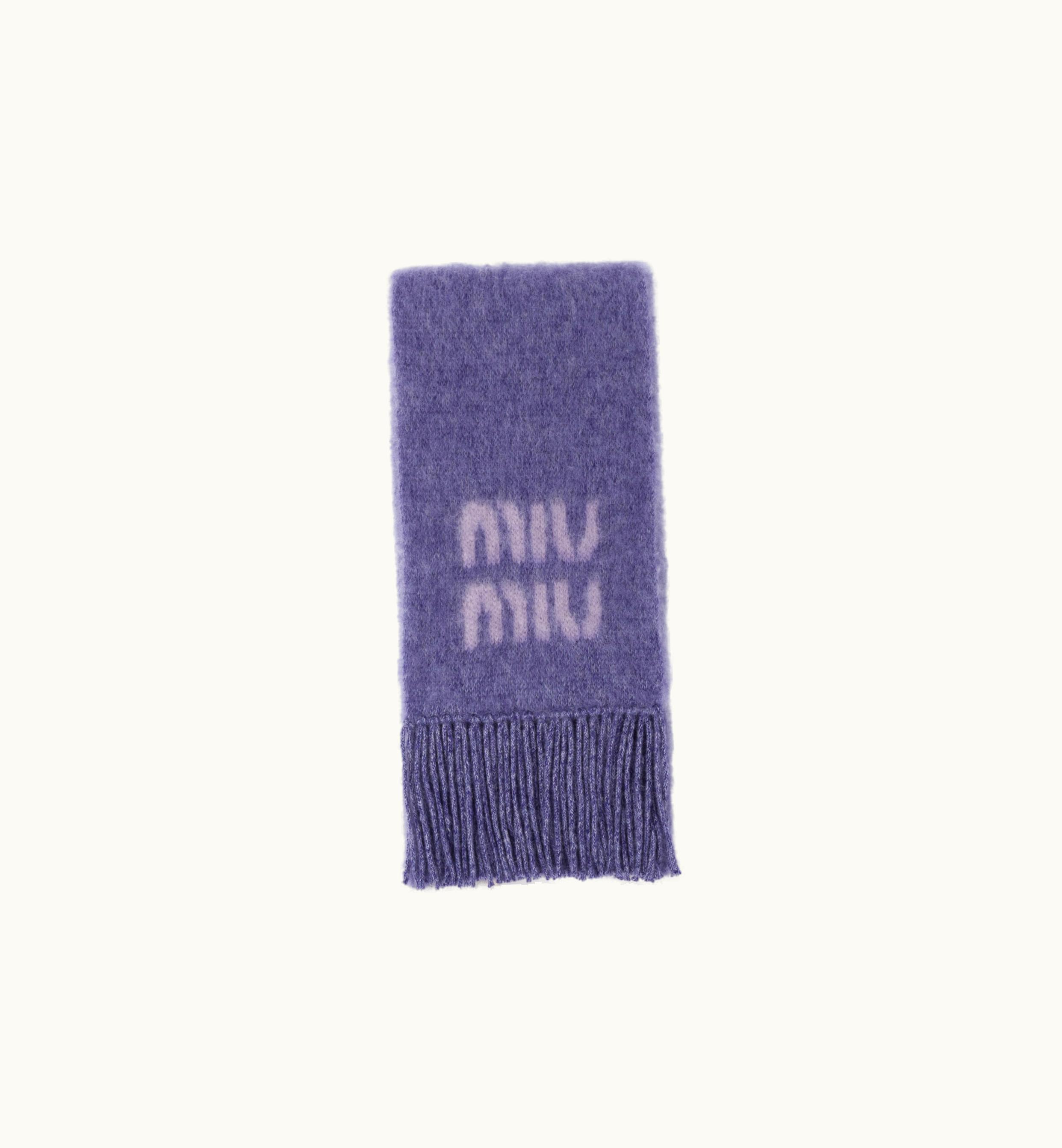 Miu Miu Miu Miu Wool And Mohair Scarf Wisteria