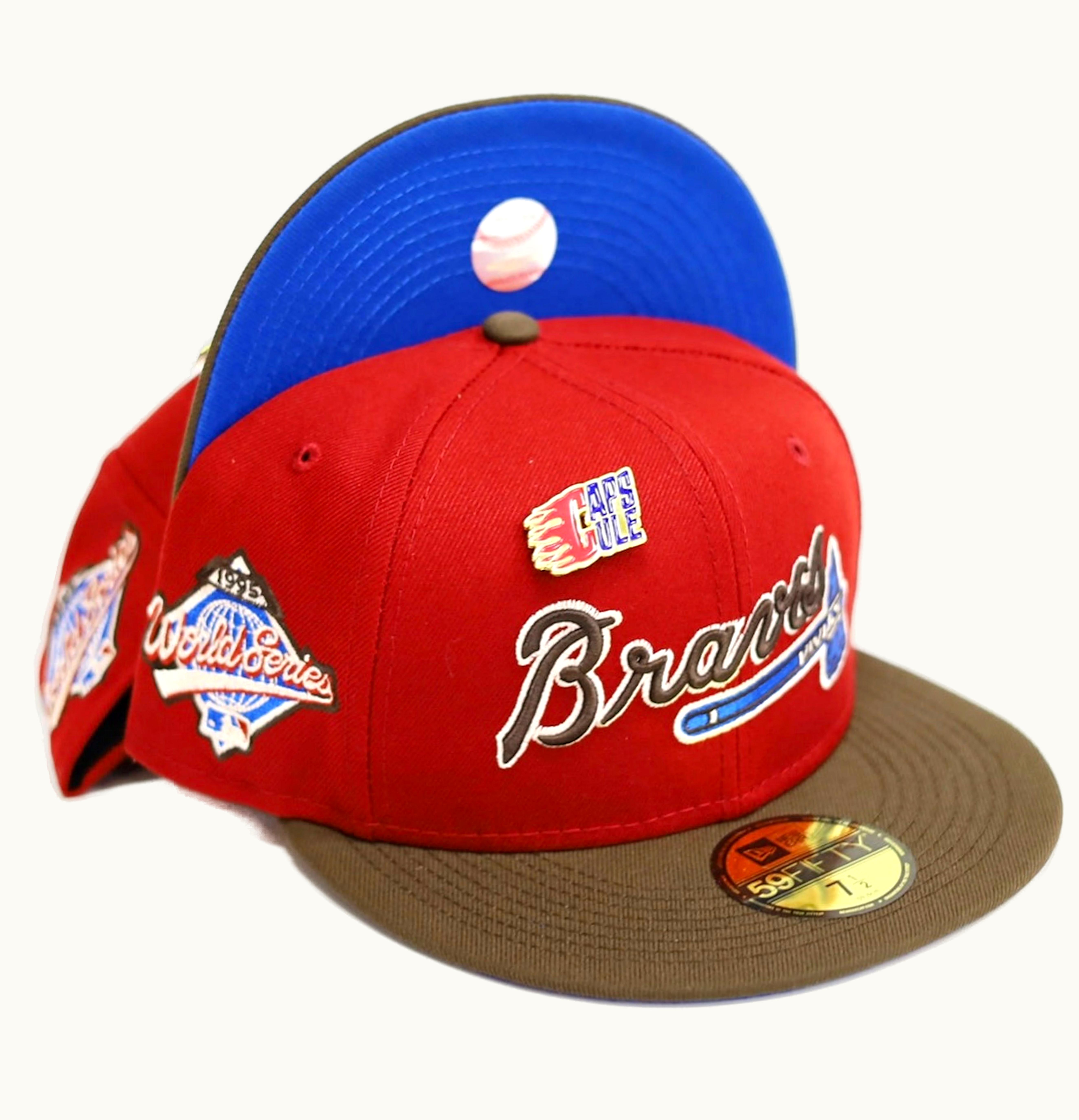 New Era New Era Atlanta Braves Capsule Nitro 30 Collection 1996 World Series 59Fifty Fitted Hat Red Blue