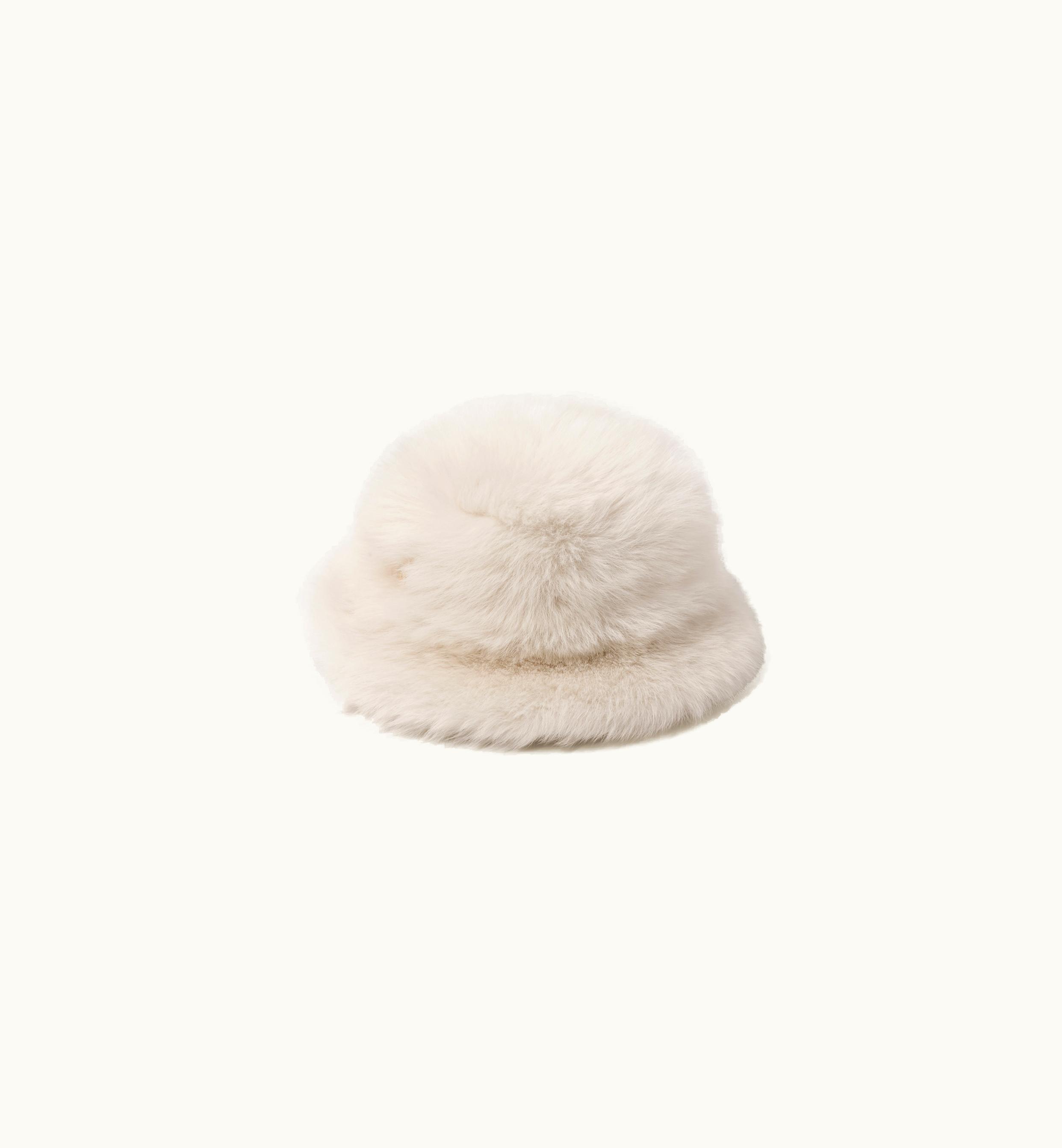 Miu Miu Miu Miu Shearling and Cashmere Hat Ivory