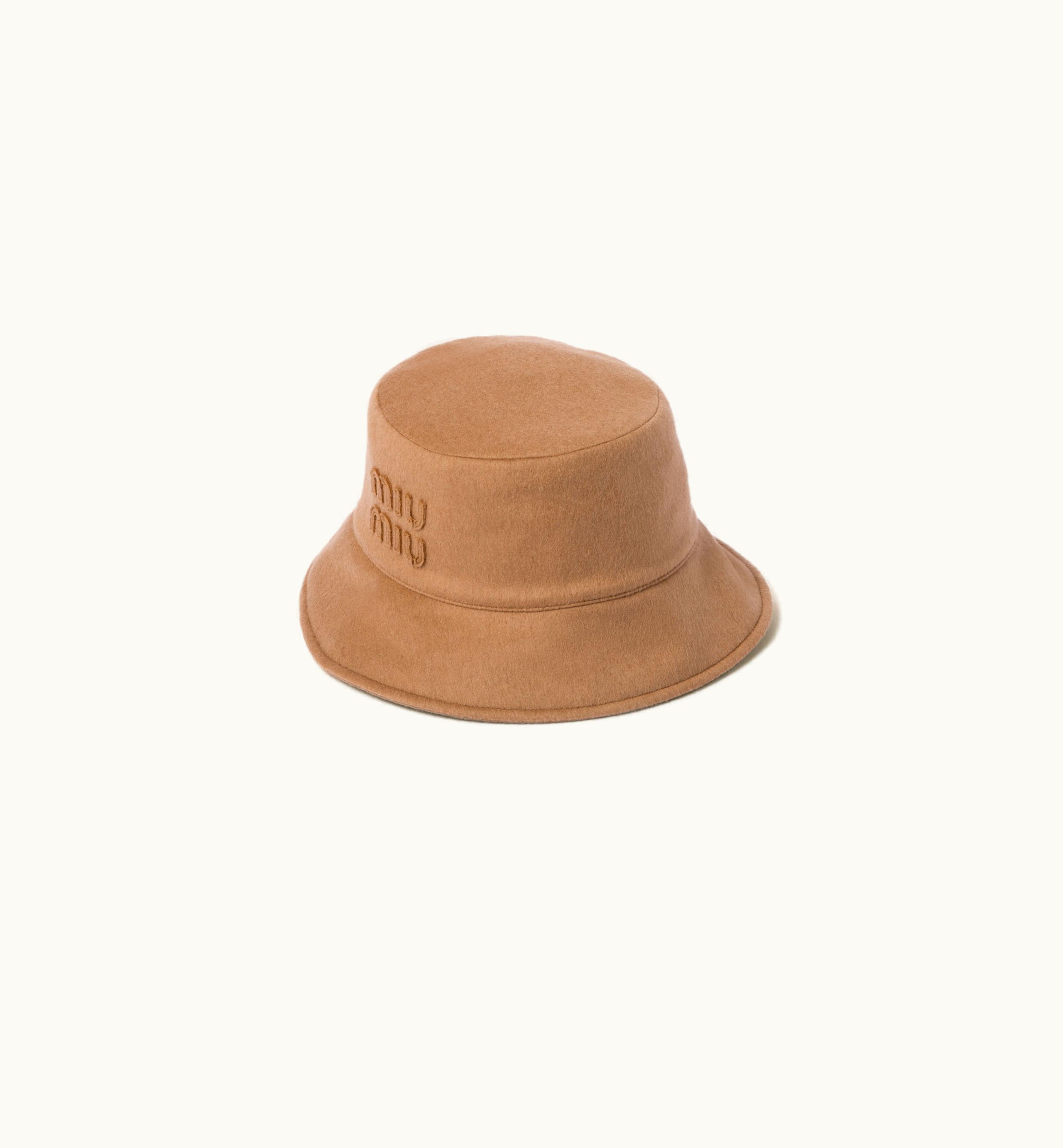 Miu Miu Miu Miu Wool Bucket Hat Camel Brown
