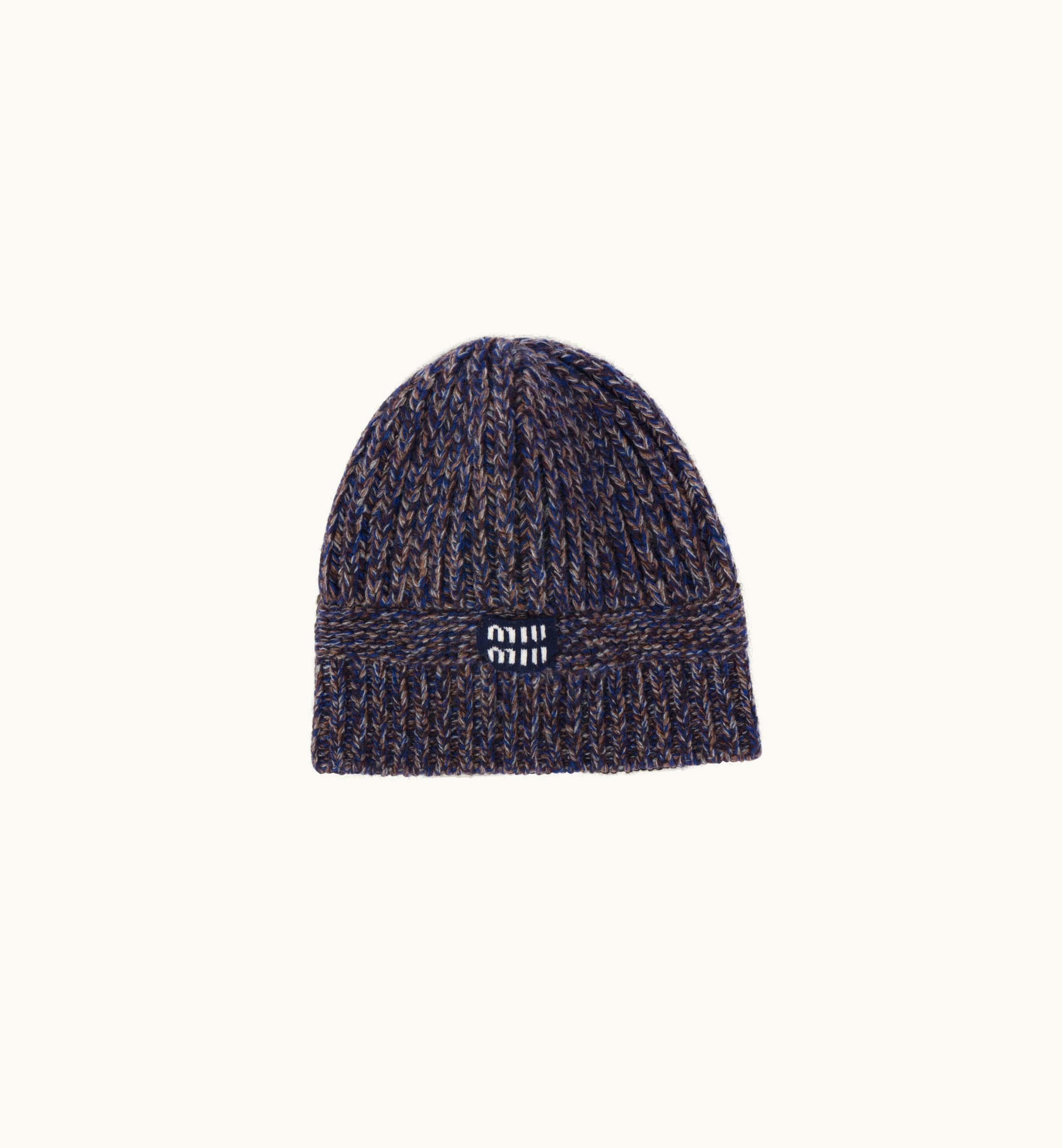 Miu Miu Miu Miu Wool Knit Beanie Navy
