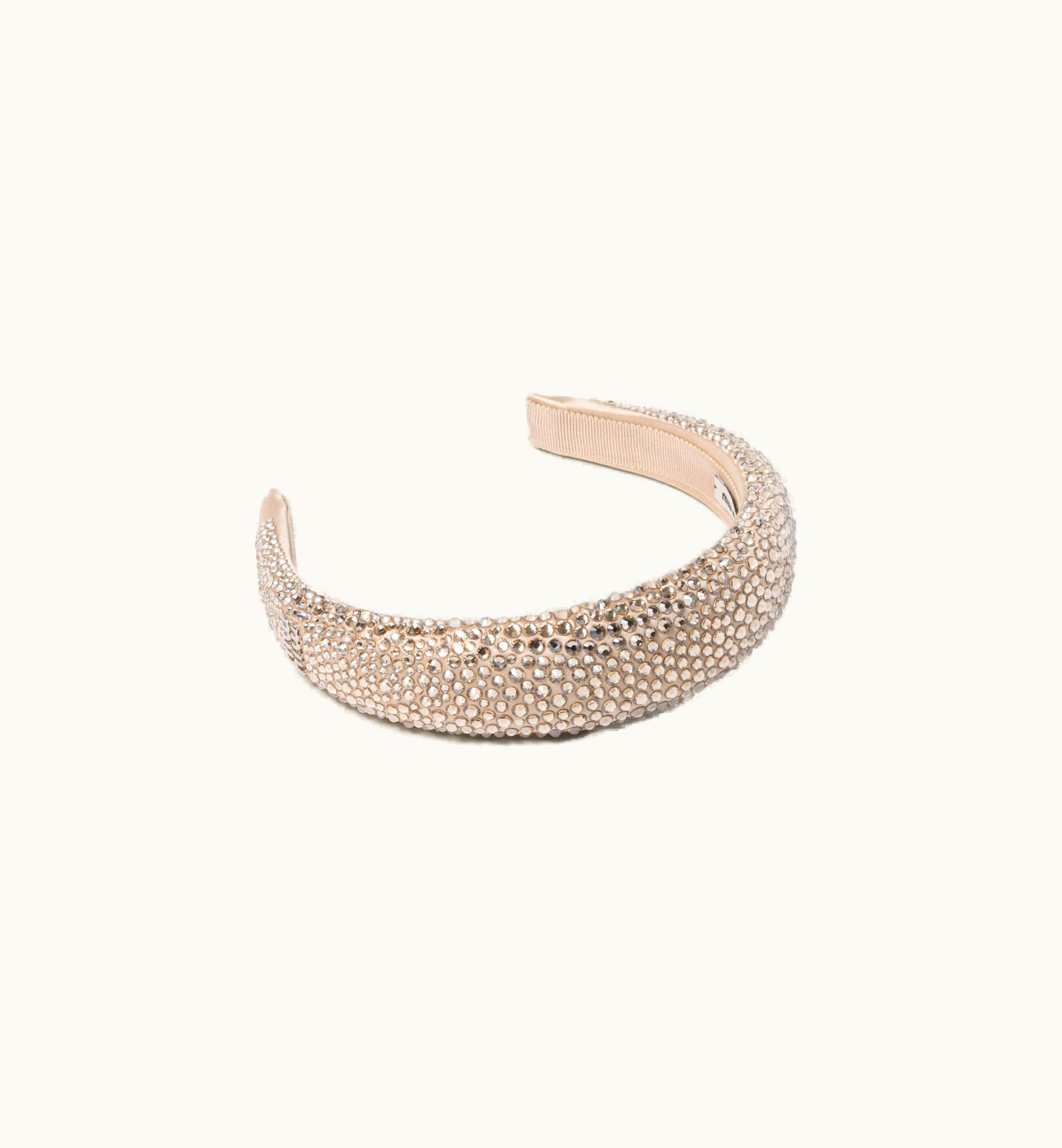 Miu Miu Miu Miu Duchess Headband Sand Beige