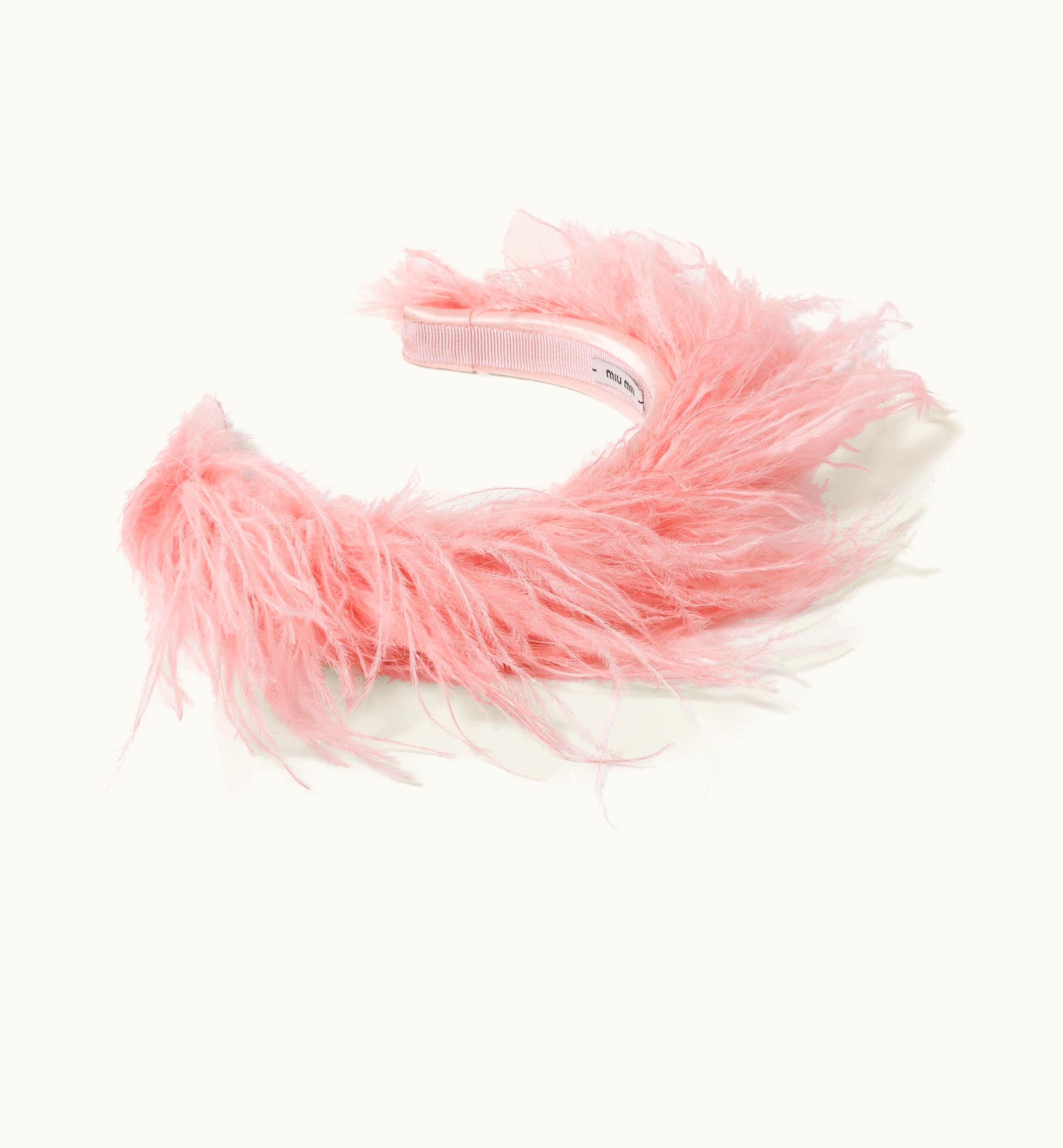 Miu Miu Miu Miu Satin Headband Orchid Pink