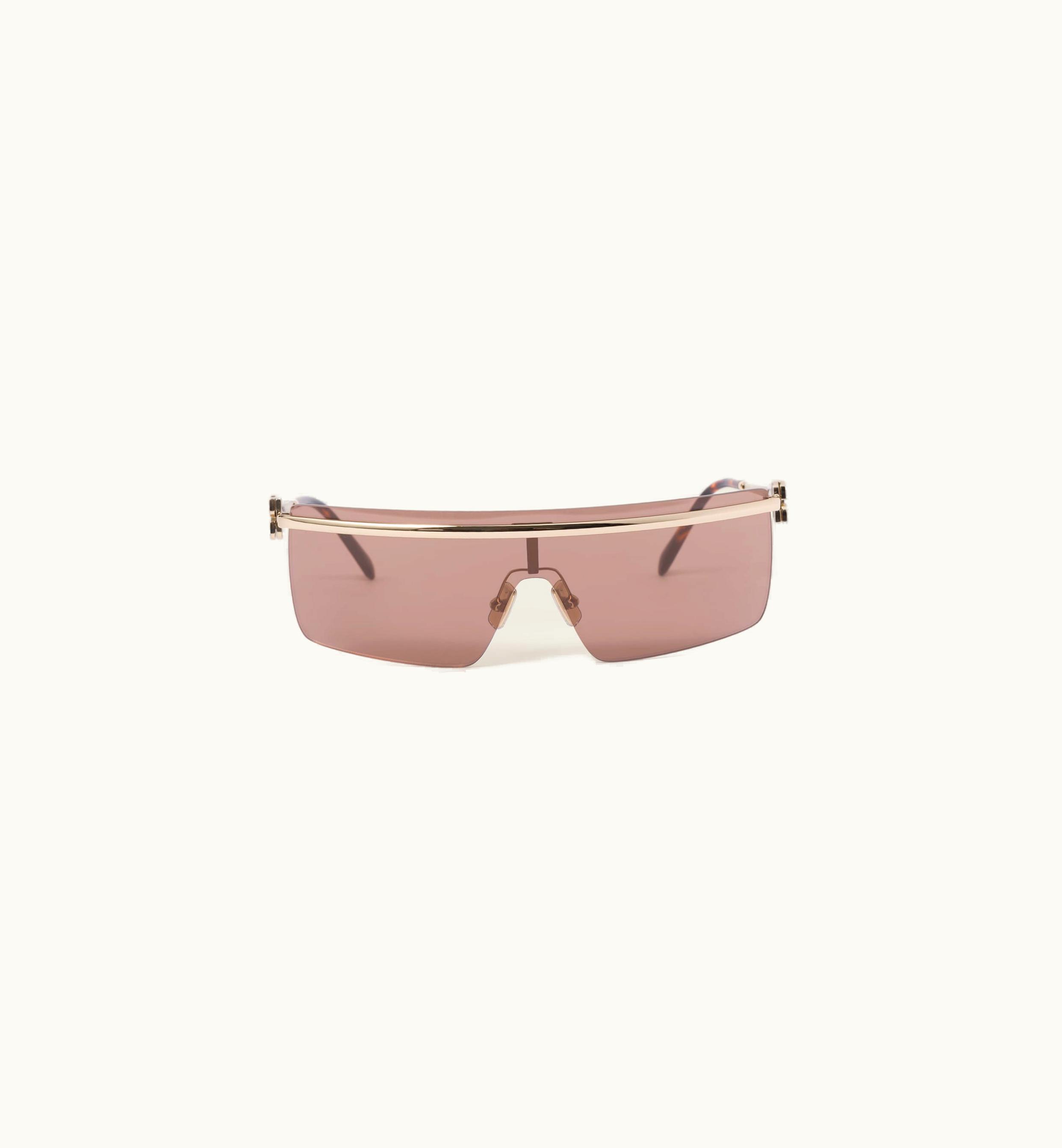 Miu Miu Miu Miu Logo Sunglasses Pale Gold