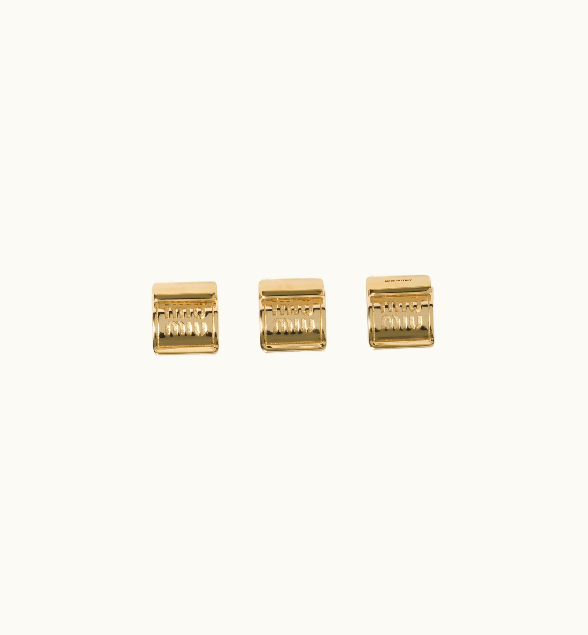 Miu Miu Miu Miu Metal Claw Clips Gold
