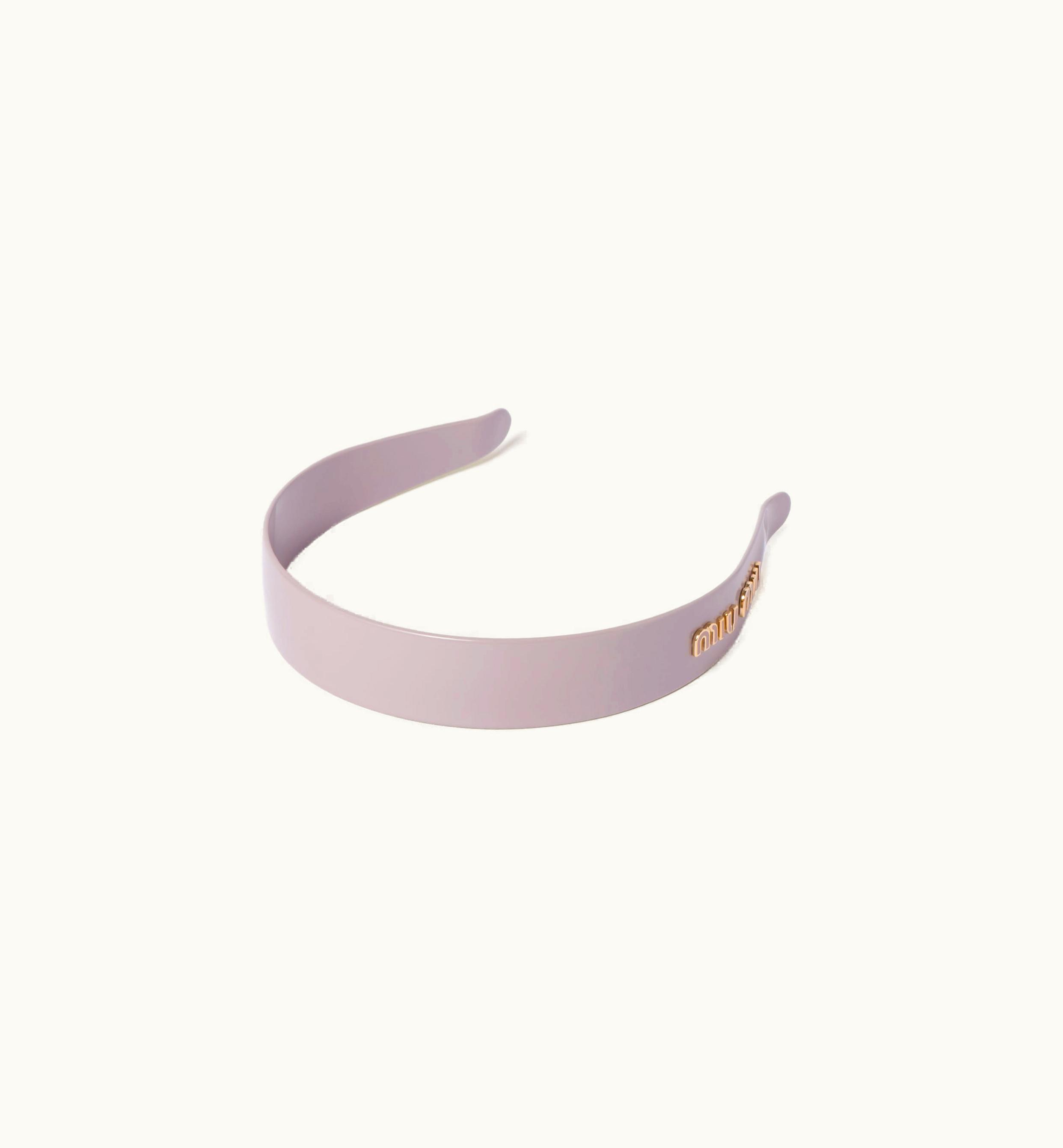 Miu Miu Miu Miu Plexiglas Headband Orchid Pink