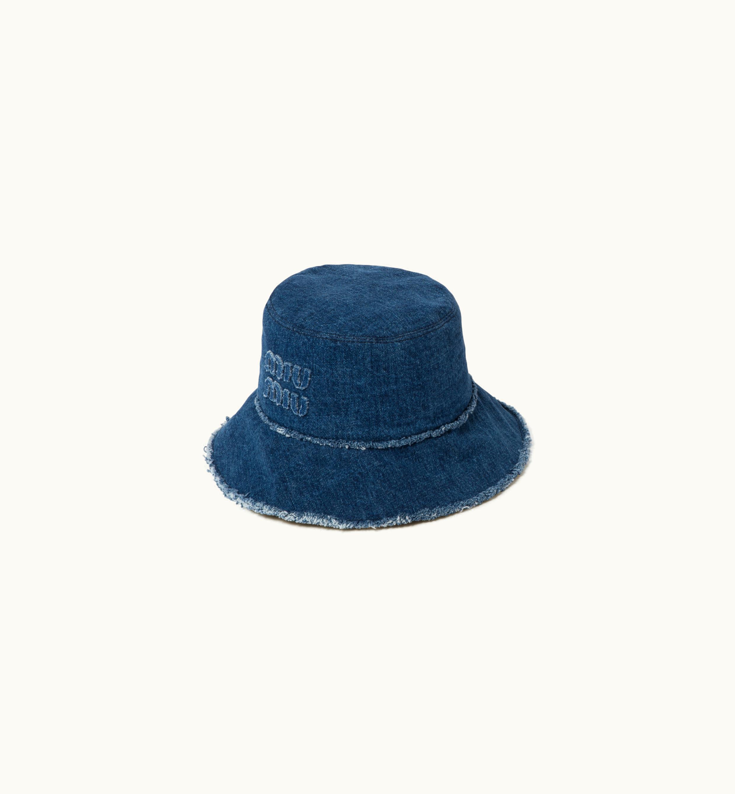 Miu Miu Miu Miu Denim Bucket Hat Navy