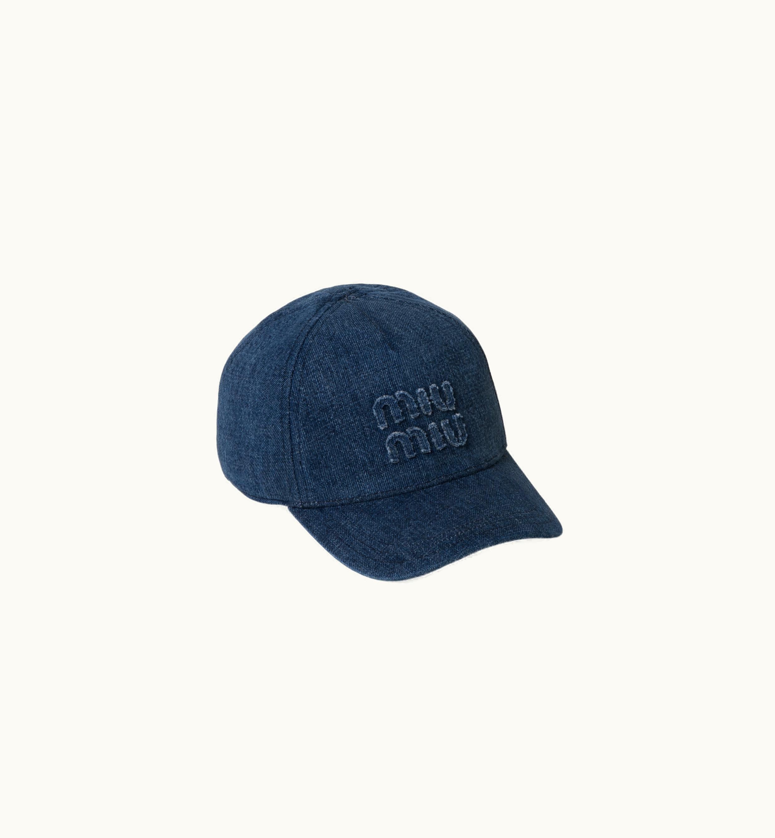 Miu Miu Miu Miu Denim Baseball Cap Navy