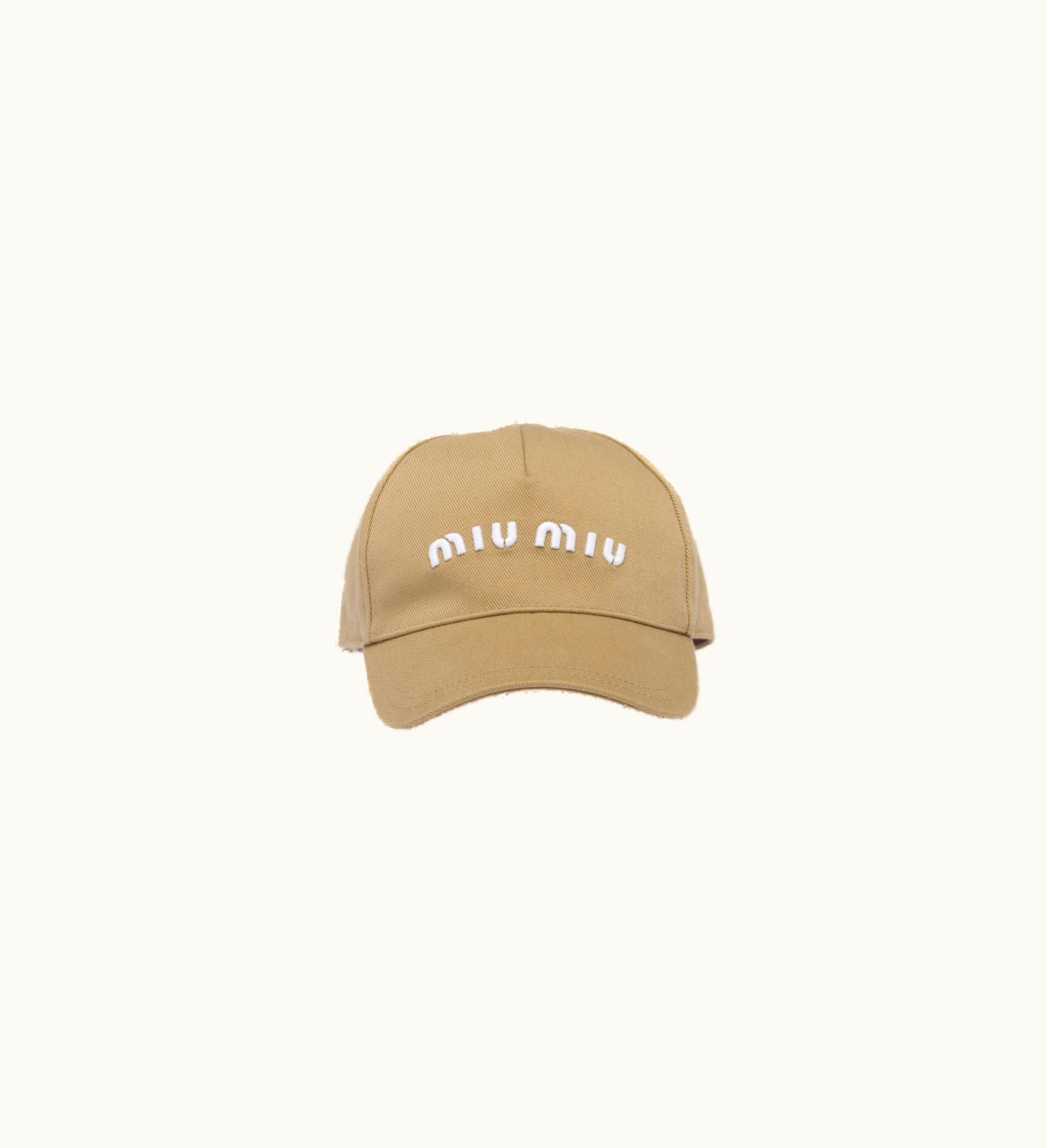 Miu Miu Miu Miu Drill Baseball Cap Khaki / White