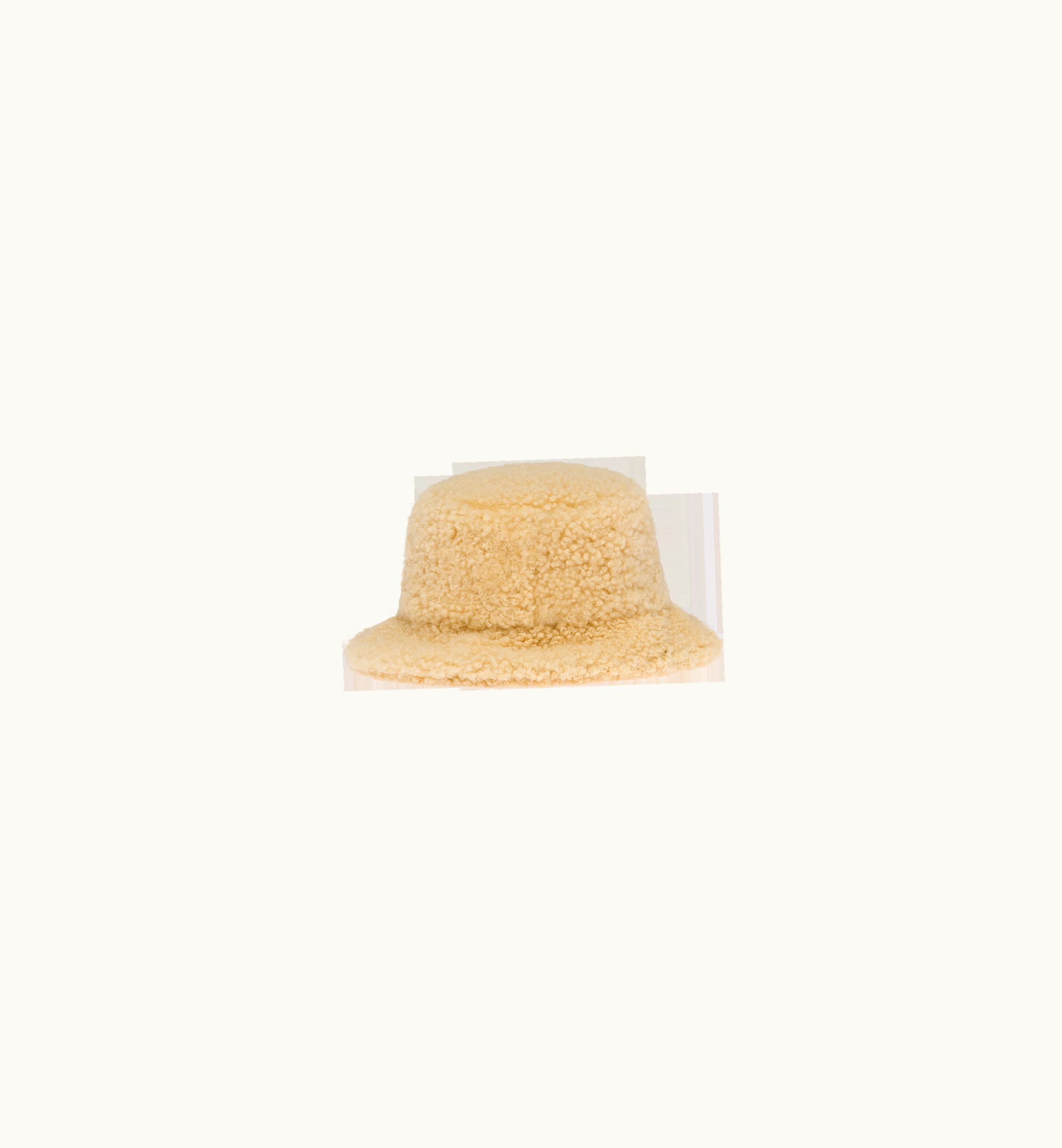 Miu Miu Miu Miu Shearling Bucket Hat Vanilla
