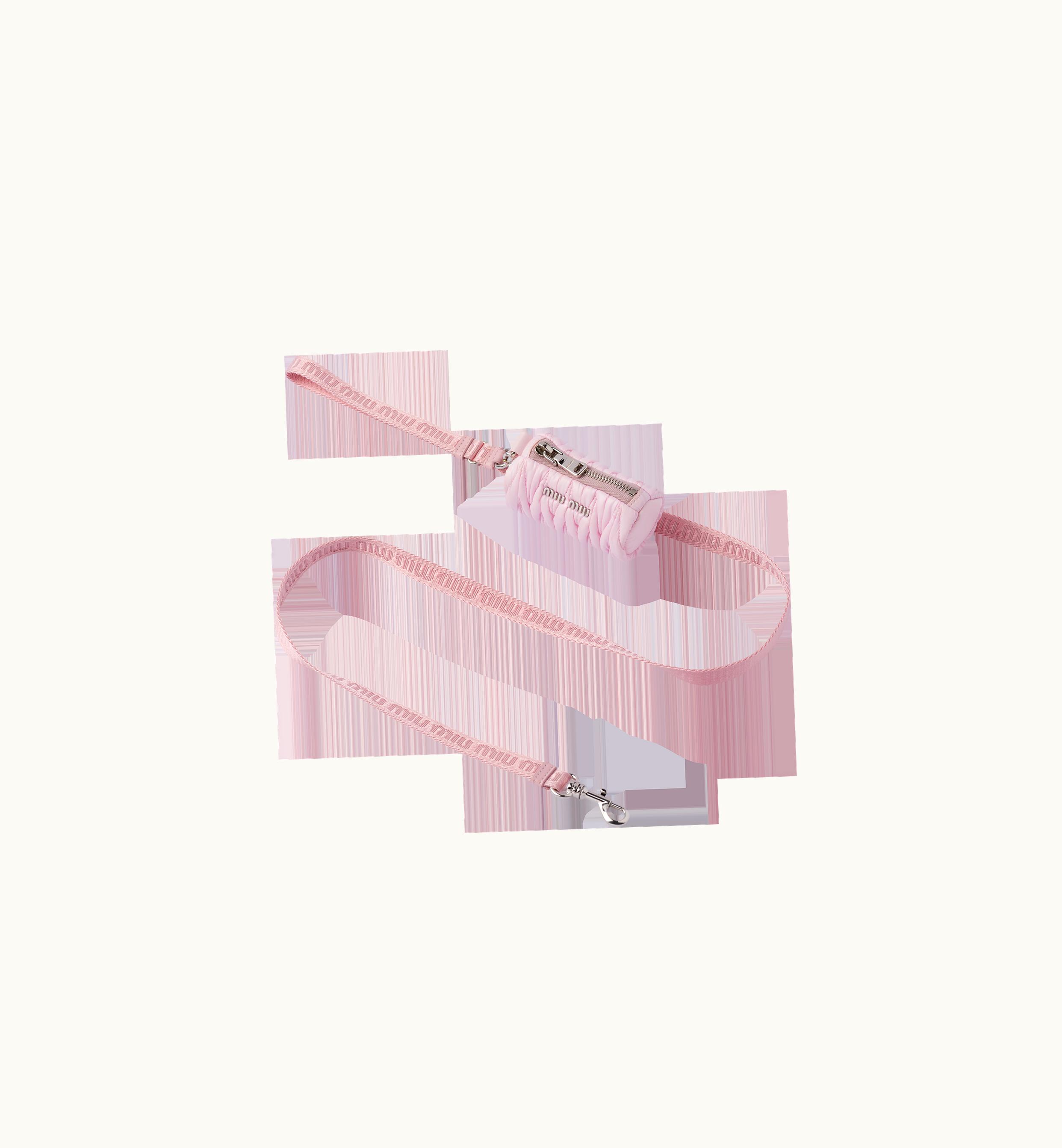 Miu Miu Miu Miu Woven Tape Leash Alabaster Pink