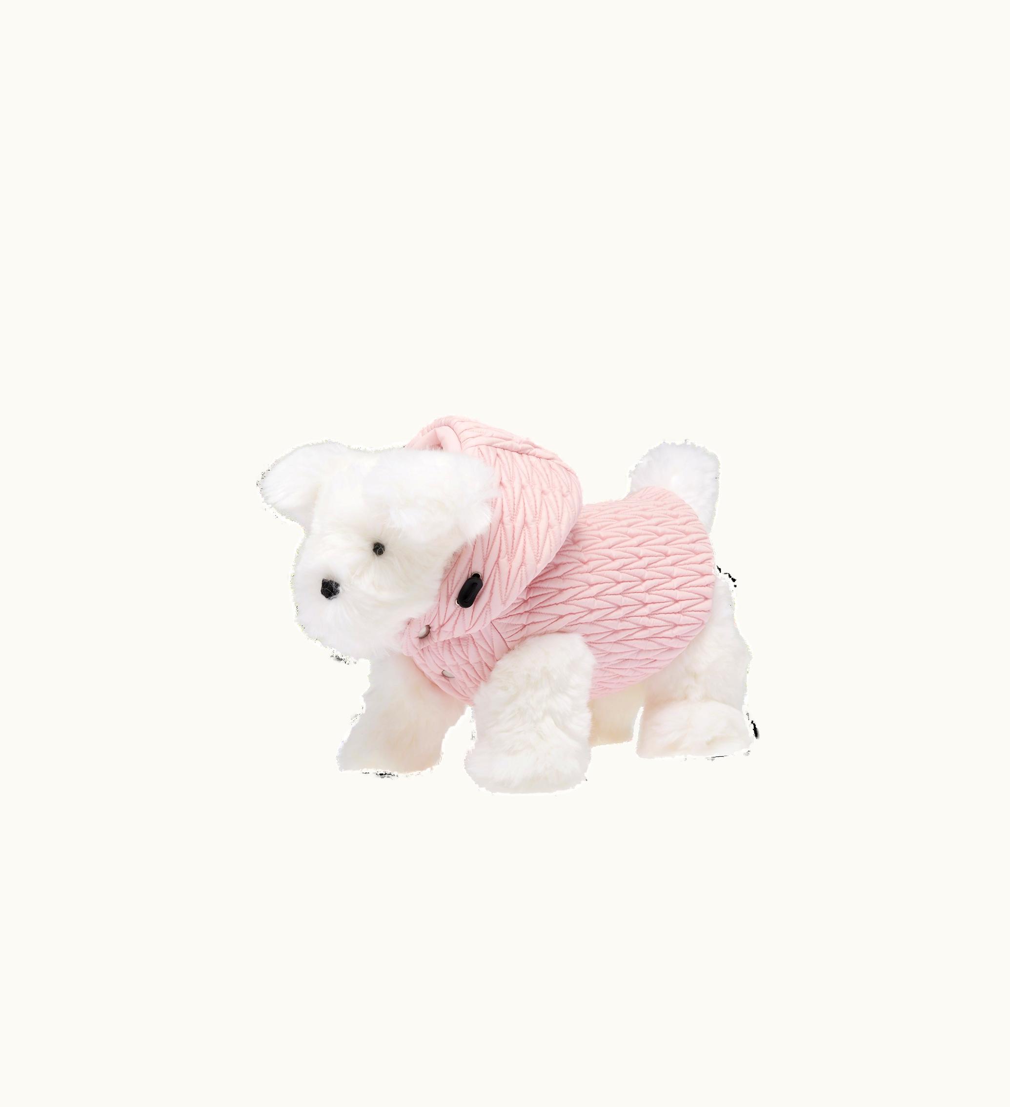 Miu Miu Miu Miu Matelassé Fabric Dog Harness Alabaster Pink