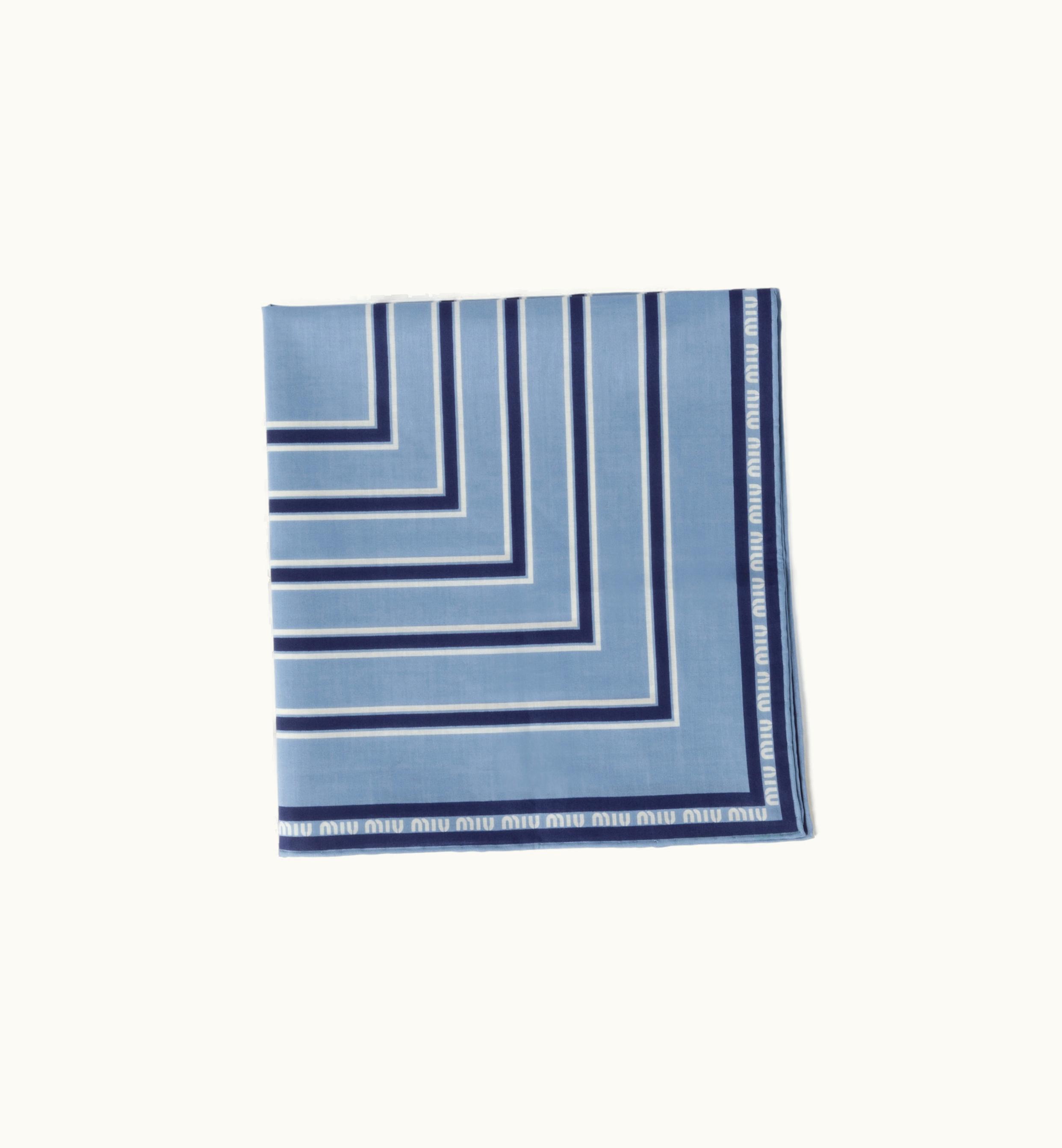 Miu Miu Miu Miu Printed Poplin Scarf Cornflower / Blue