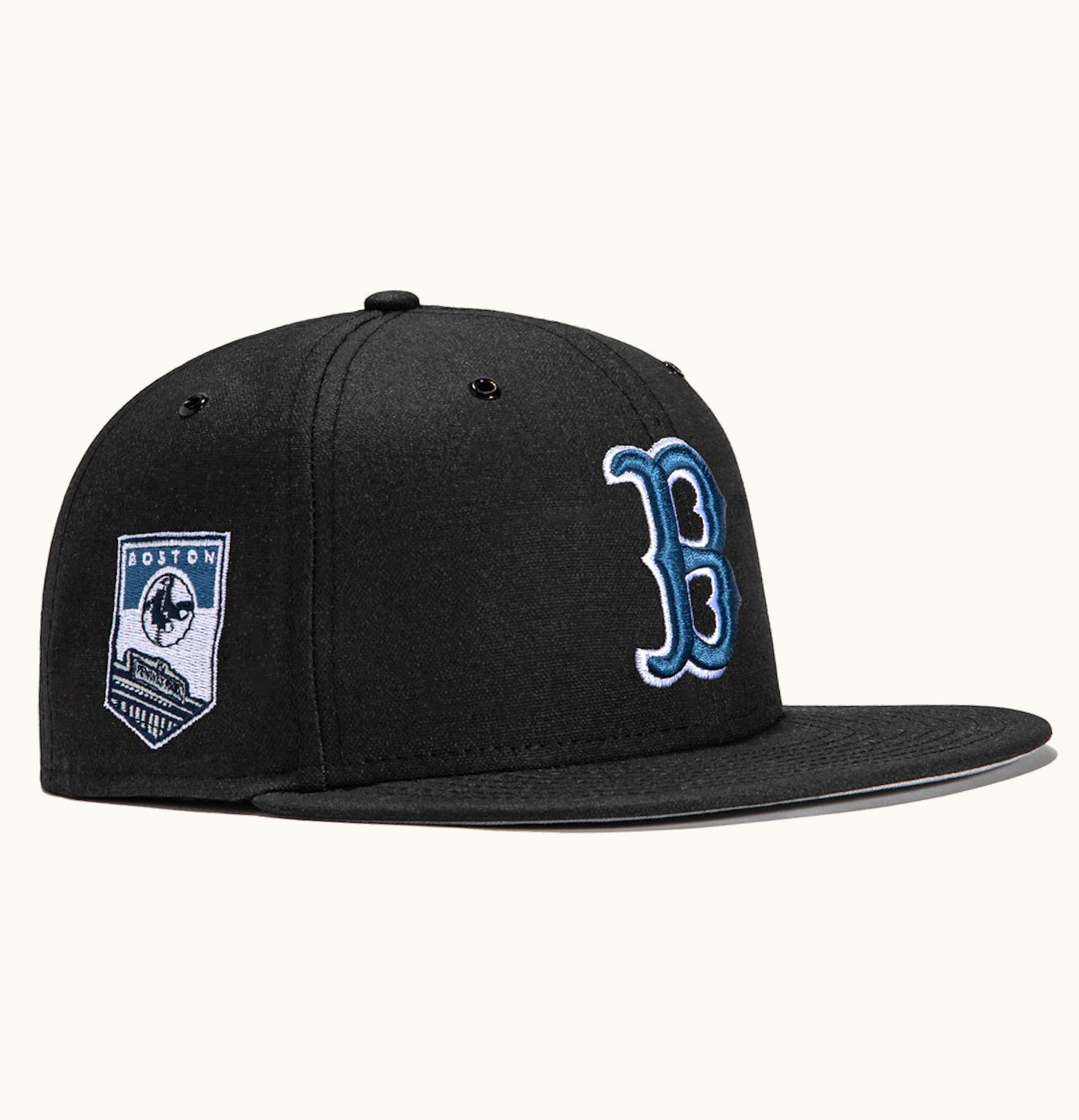 New Era New Era x Hat Club Exclusive Aux Pack Vinyl Boston Red Sox Fenway Park Patch 59Fifty Fitted Hat Black