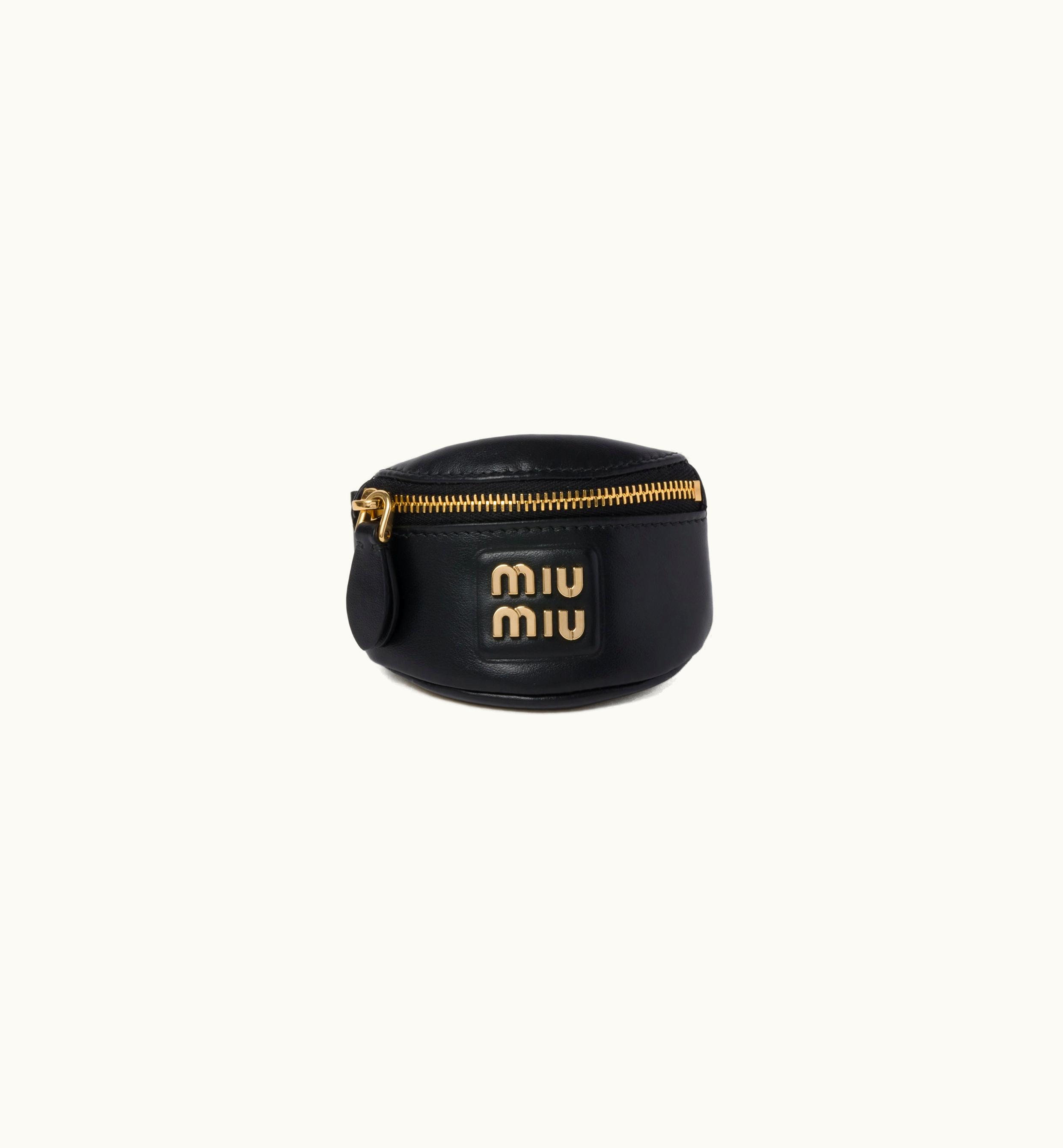 Miu Miu Miu Miu Bracelet With Leather mini-pouch Black
