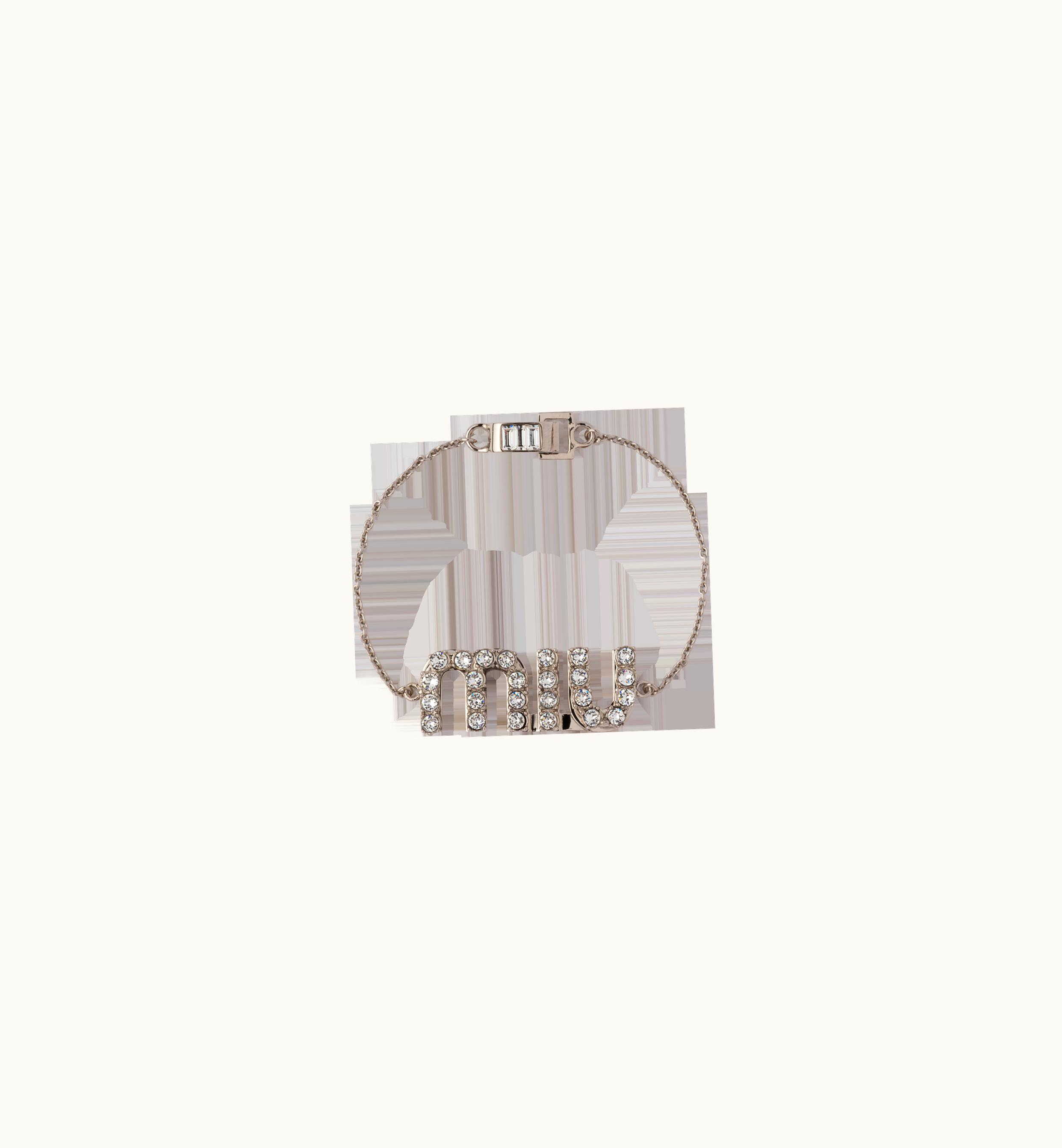 Miu Miu Miu Miu Crystal Bracelet Steel / Crystal