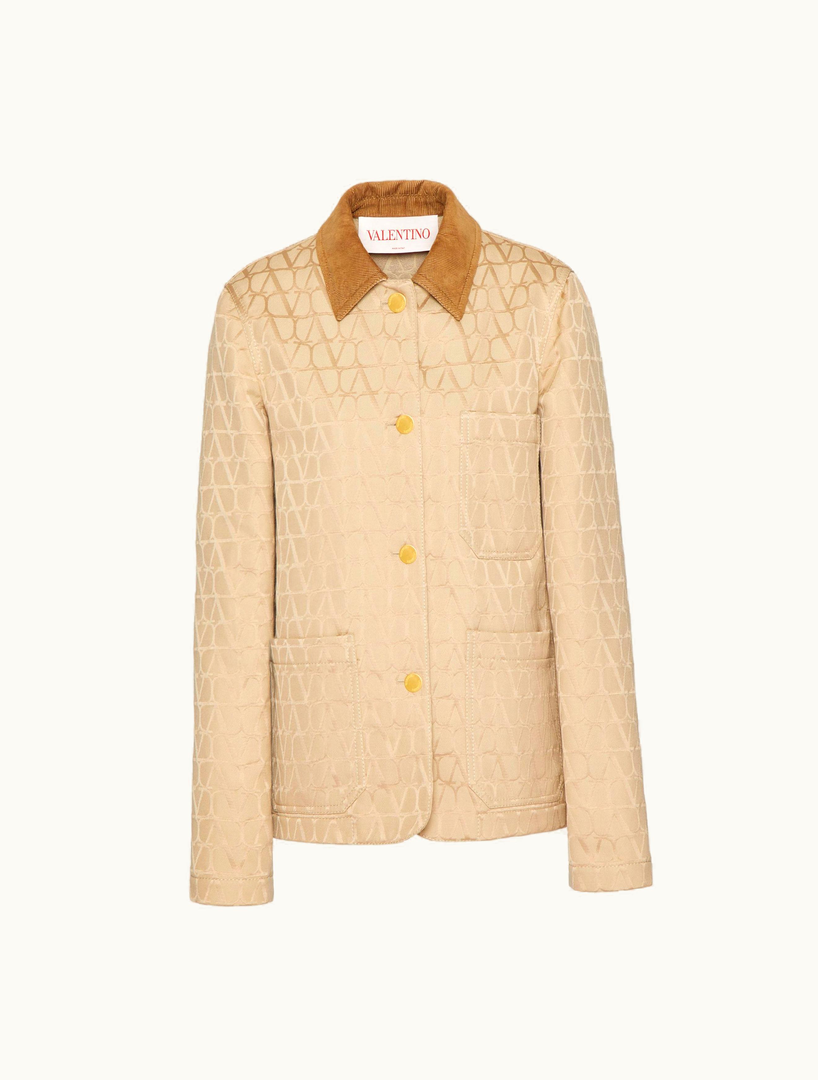 Valentino Valentino Toile Iconographe Cordura Cotton Caban For Woman In Beige