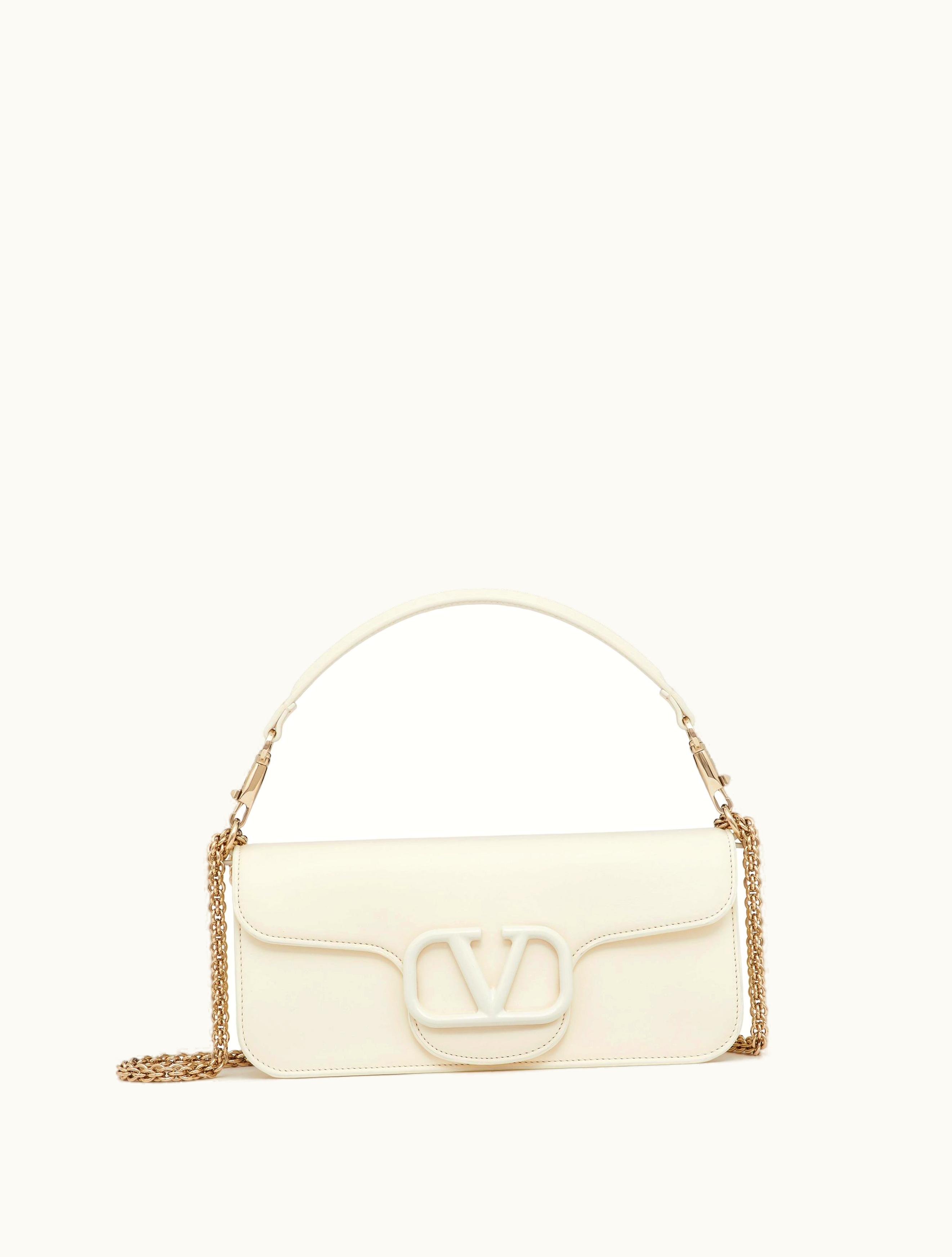 Valentino Valentino Locò Calfskin Shoulder Bag For Woman In Rose Cannelle ROSE CANNELLE