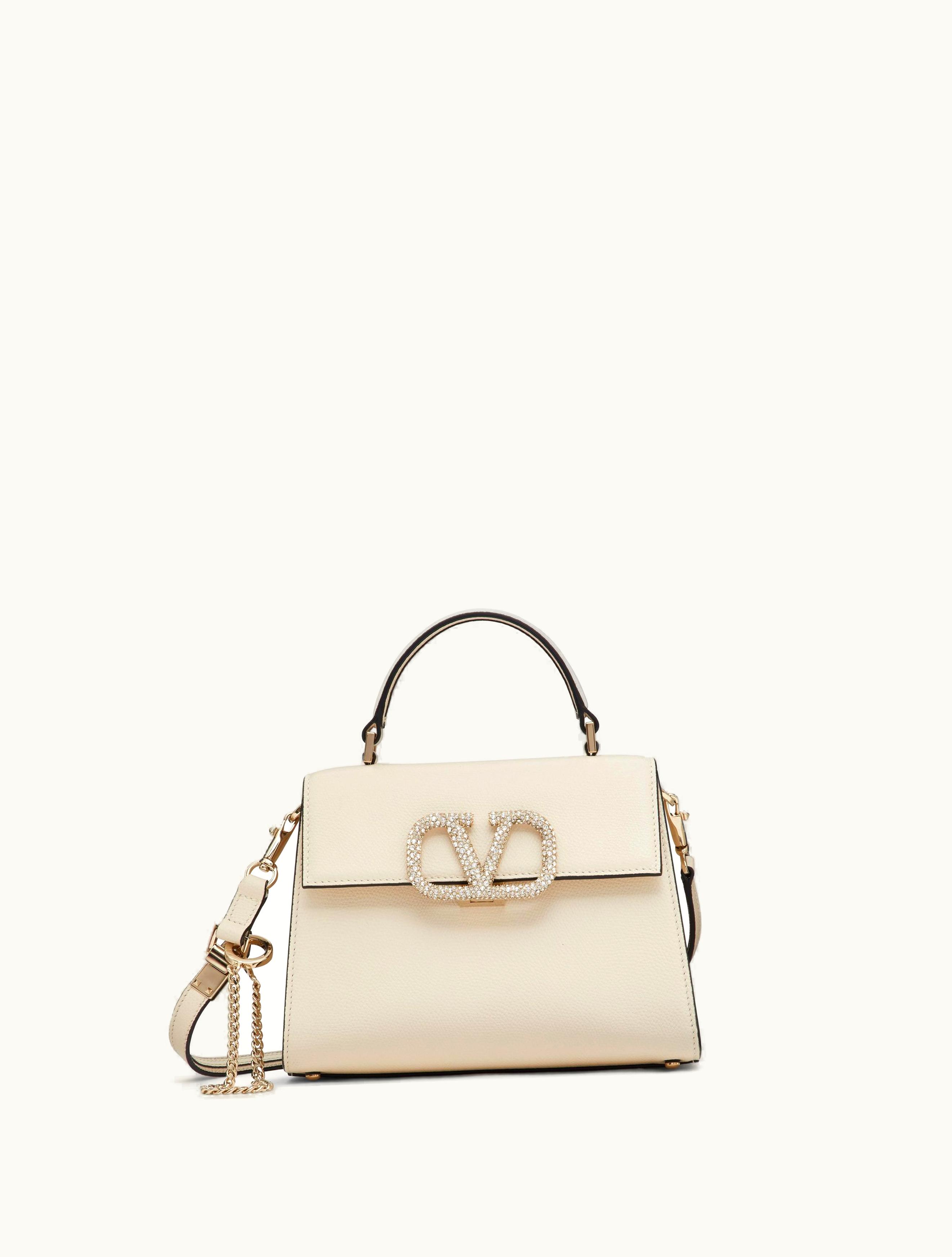 Valentino Valentino Small Vsling Handbag With Jewel Logo For Woman In Rose Cannelle