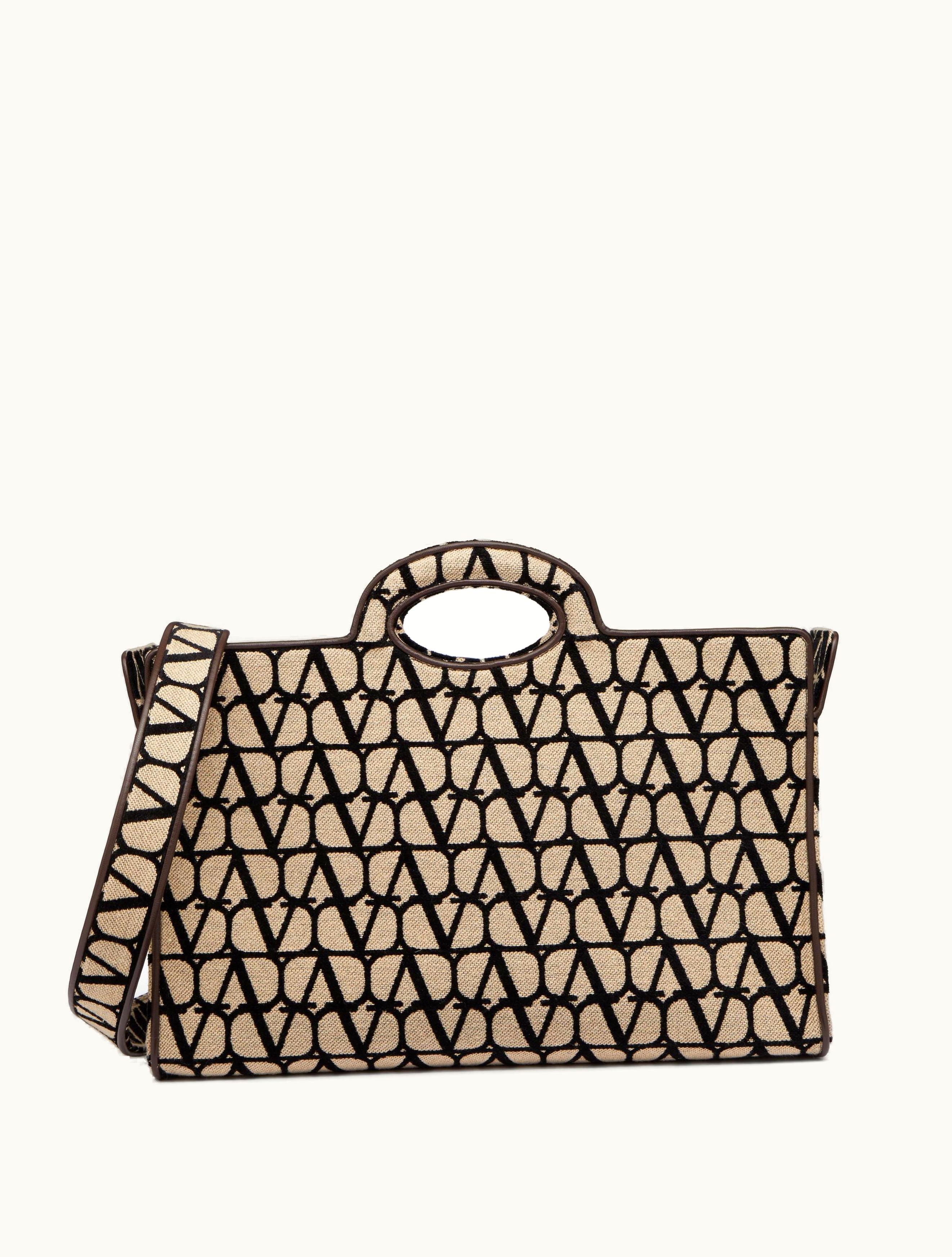 Valentino Valentino La Troisieme Toile Iconographe Shopping Bag For Woman In Beige / Red