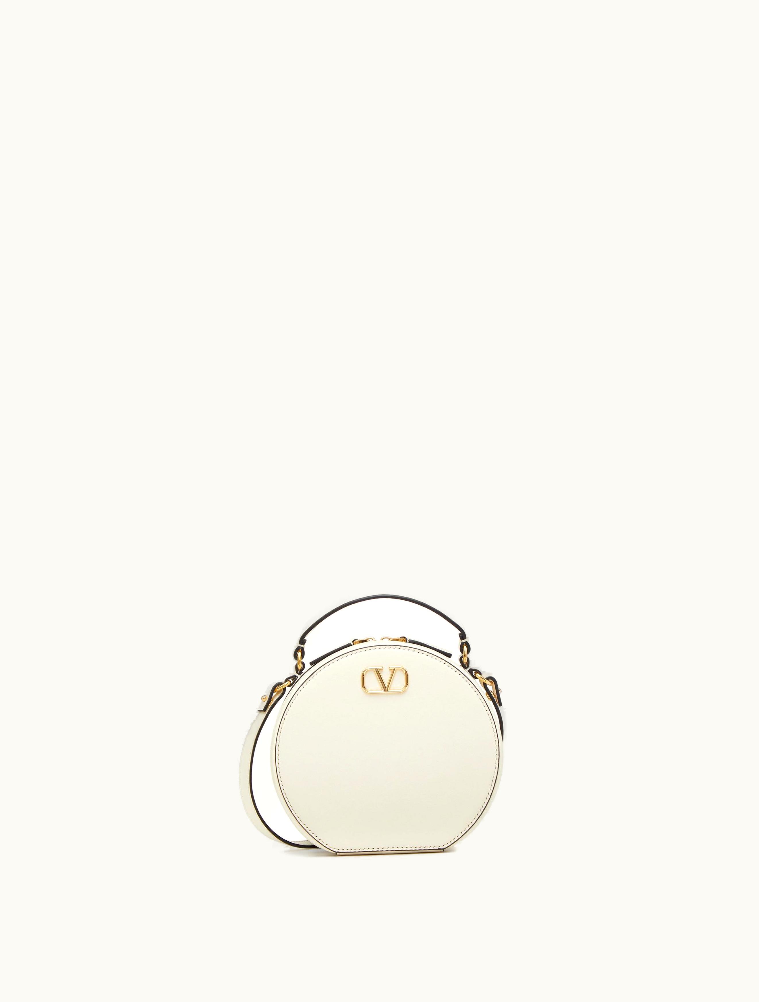 Valentino Valentino Vlogo Signature Calfskin Mini Bag For Woman In Ivory