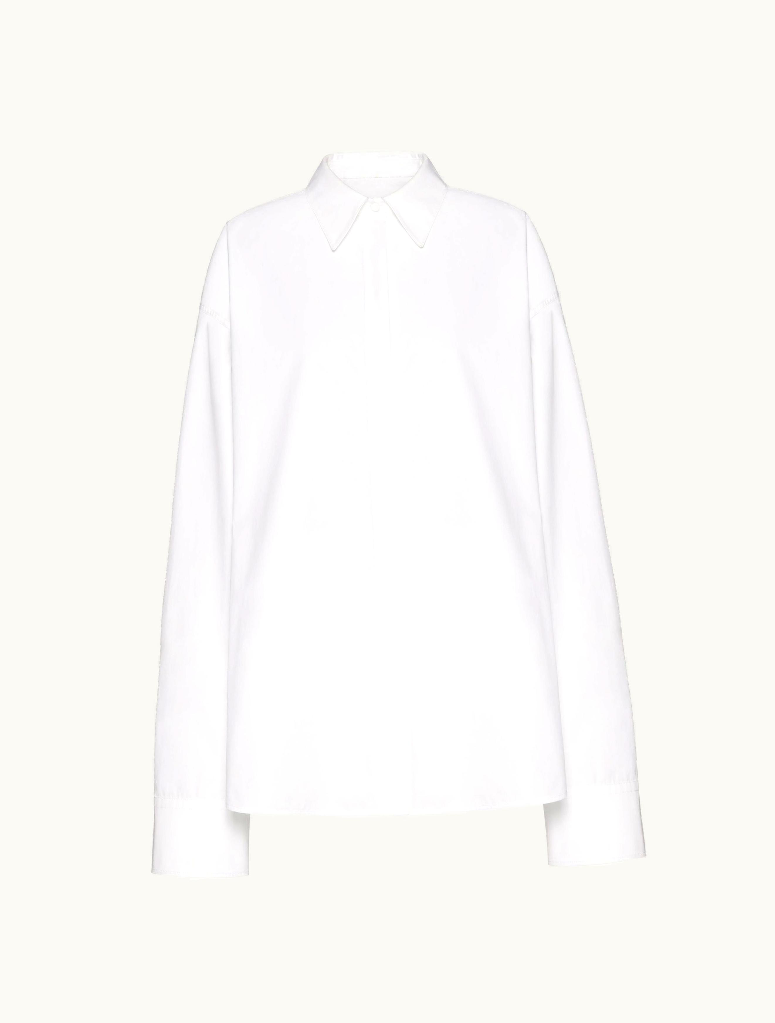 Valentino Valentino Compact Popeline Blouse For Woman In Iris Liliac
