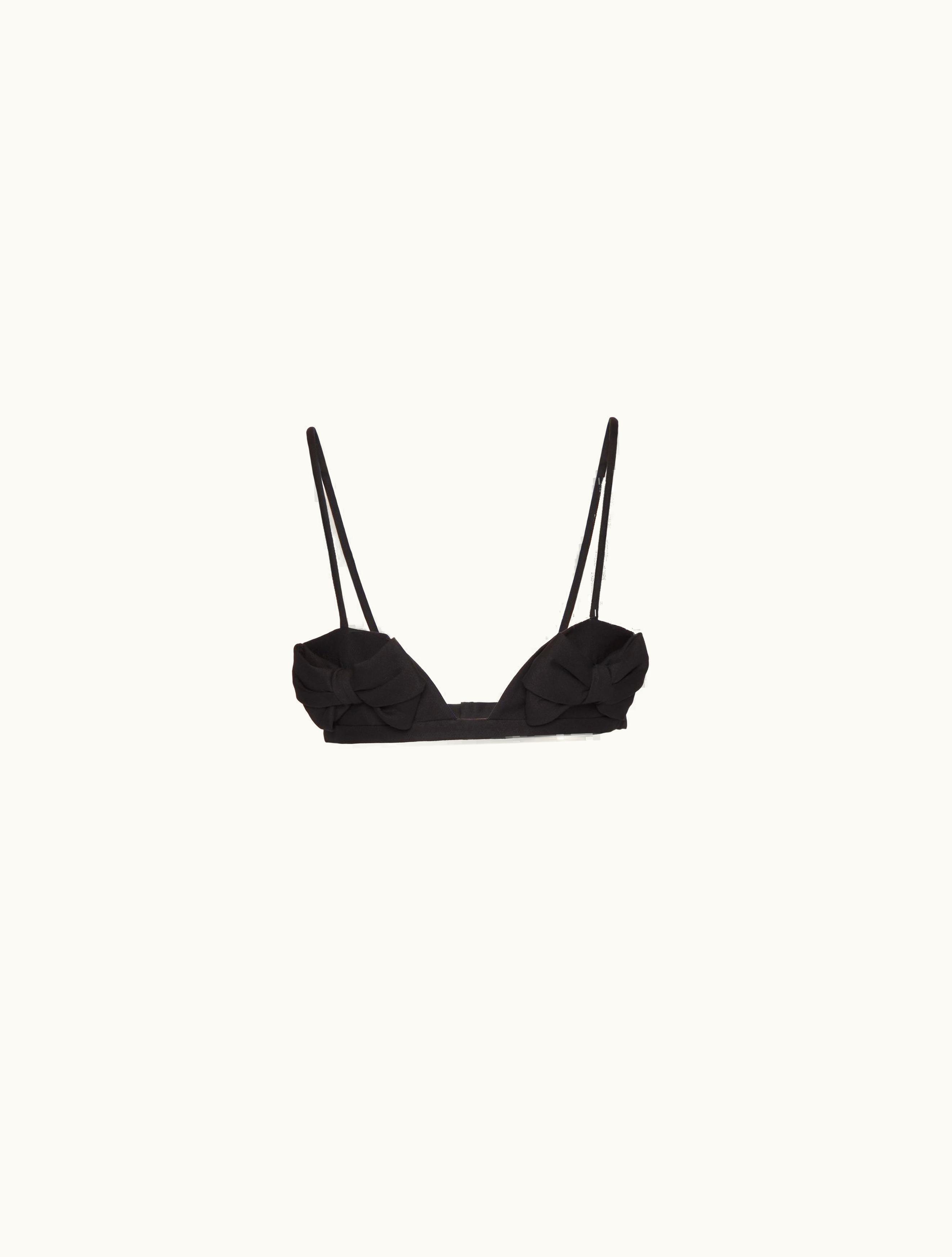 Valentino Valentino Crepe Couture Bralette For Woman In Black