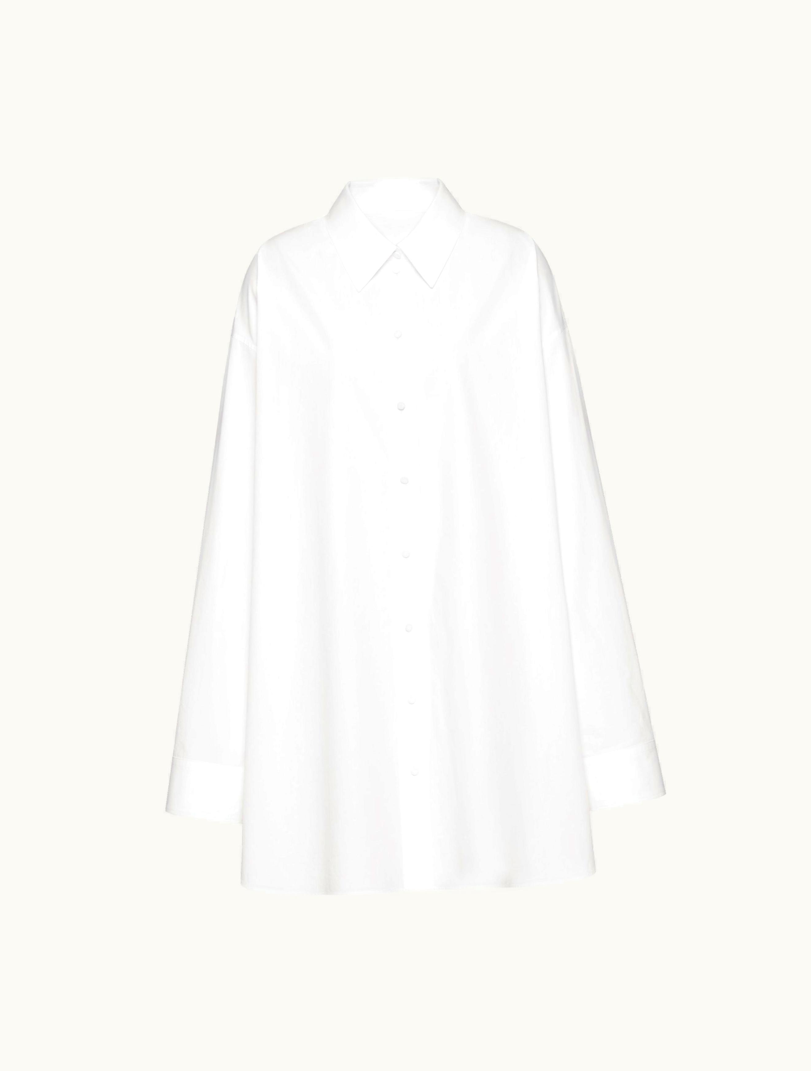 Valentino Valentino Cotton Popeline Shirt For Woman In Optic White
