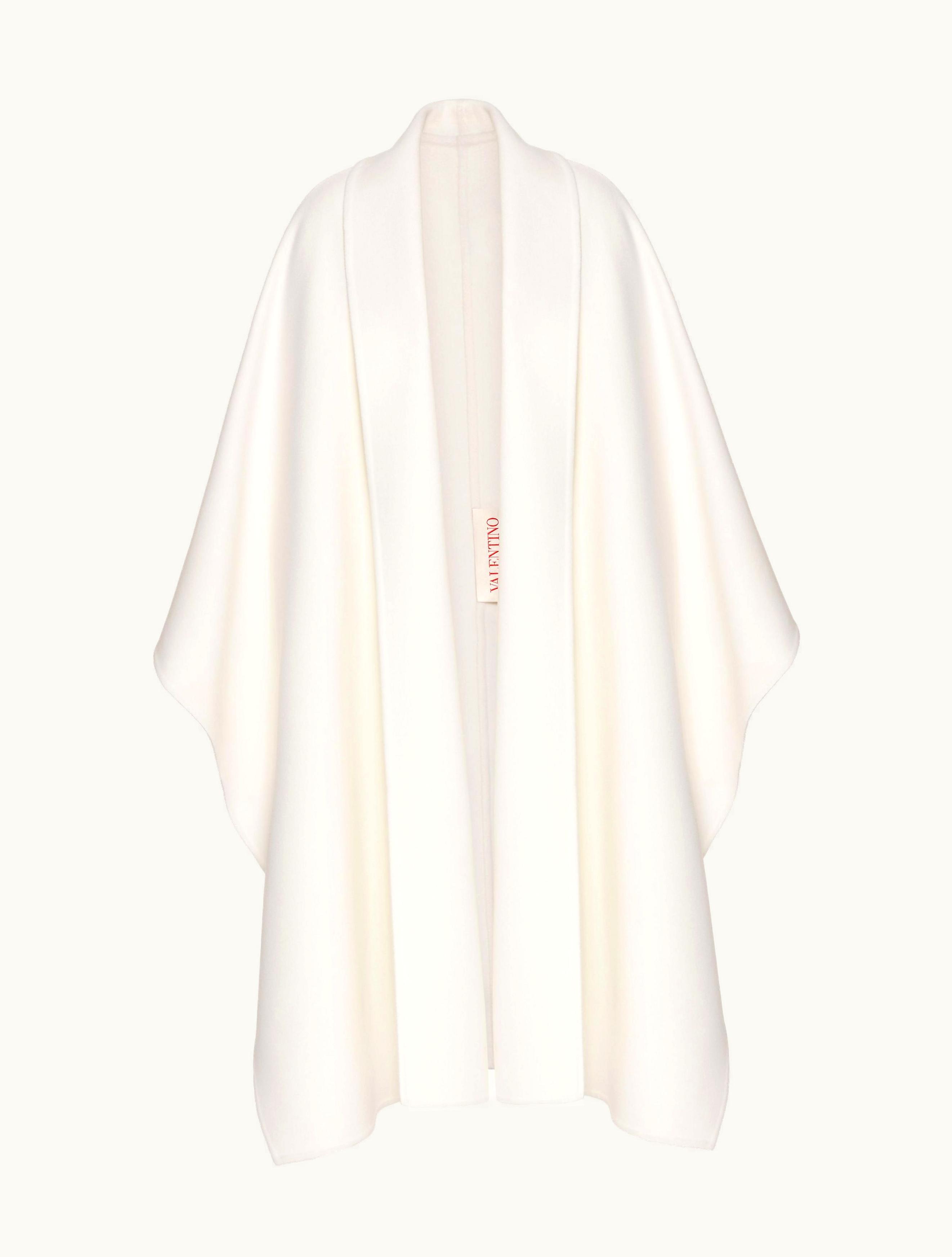 Valentino Valentino Compact Drap Cape For Woman In Ivory